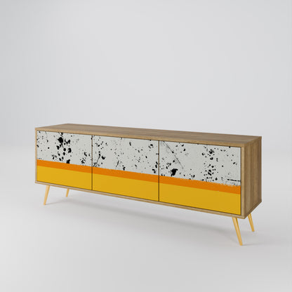 DYED BY ORANGE 3-Door TV Cabinet