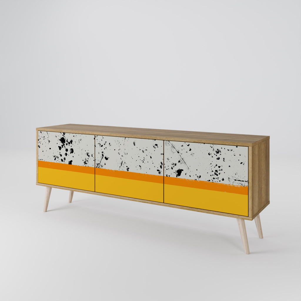 Meuble TV 3 portes DYED BY ORANGE effet chêne