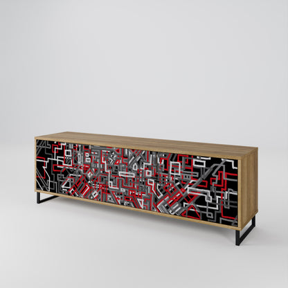 BROKEN LINES 3-Door TV Cabinet