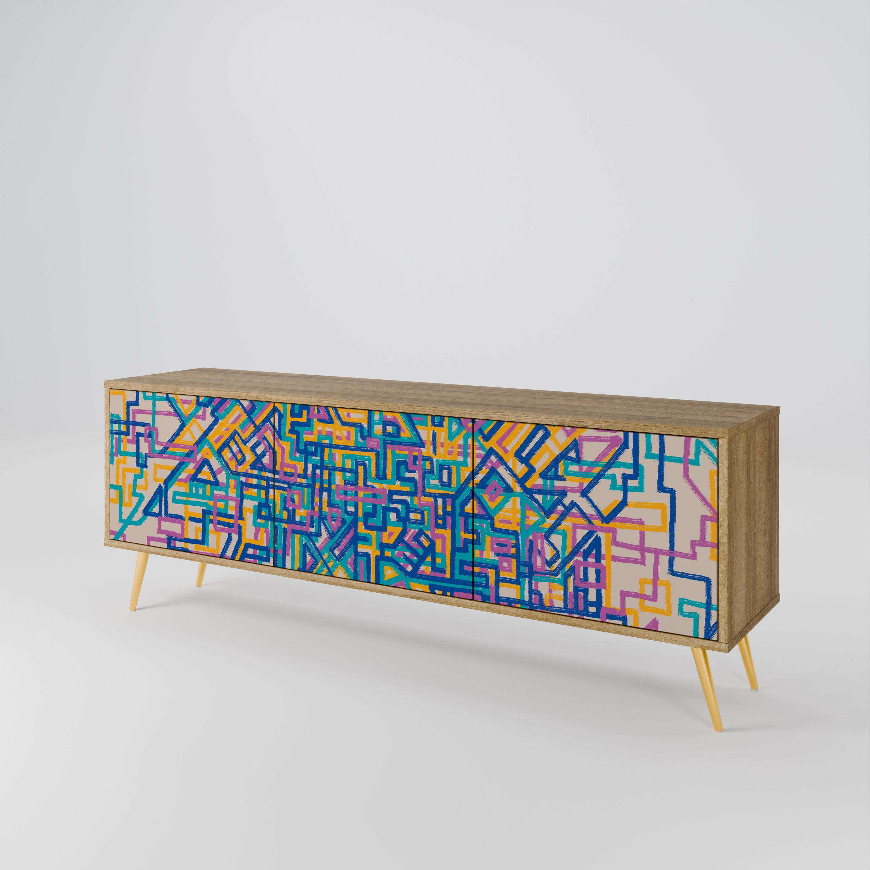 MEMORIES MAP 3-Door TV Cabinet