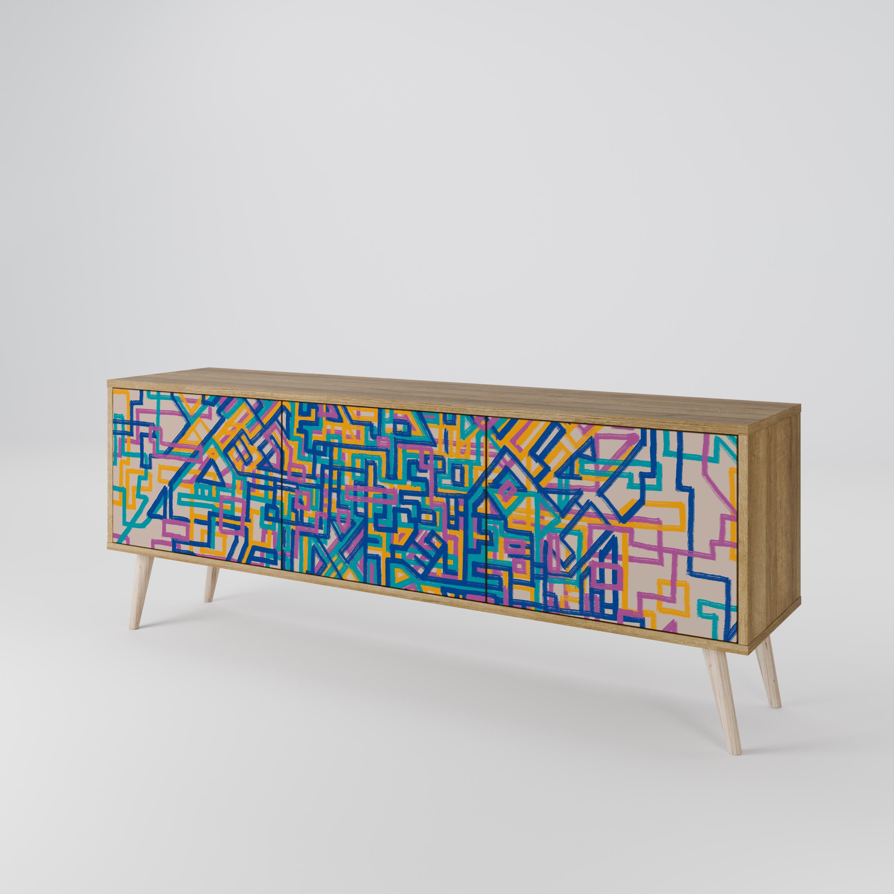 MEMORIES MAP 3-Door TV Cabinet