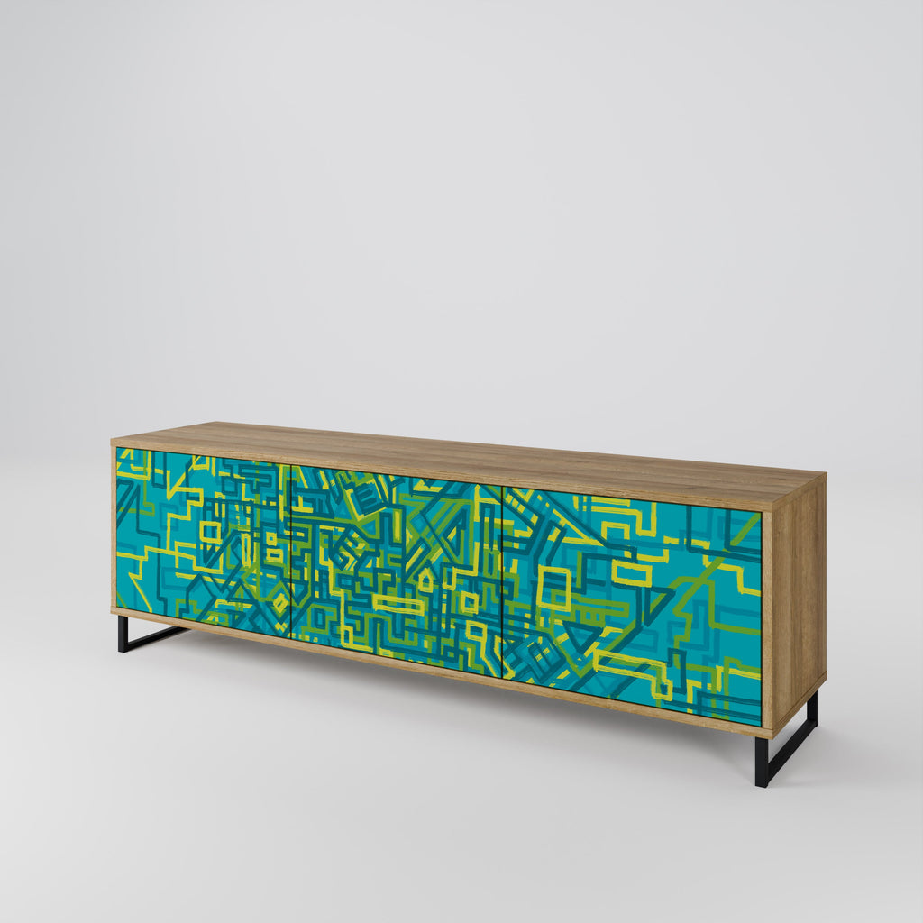 Meuble TV 3 portes effet chêne NOSTALGIC MEMORIES