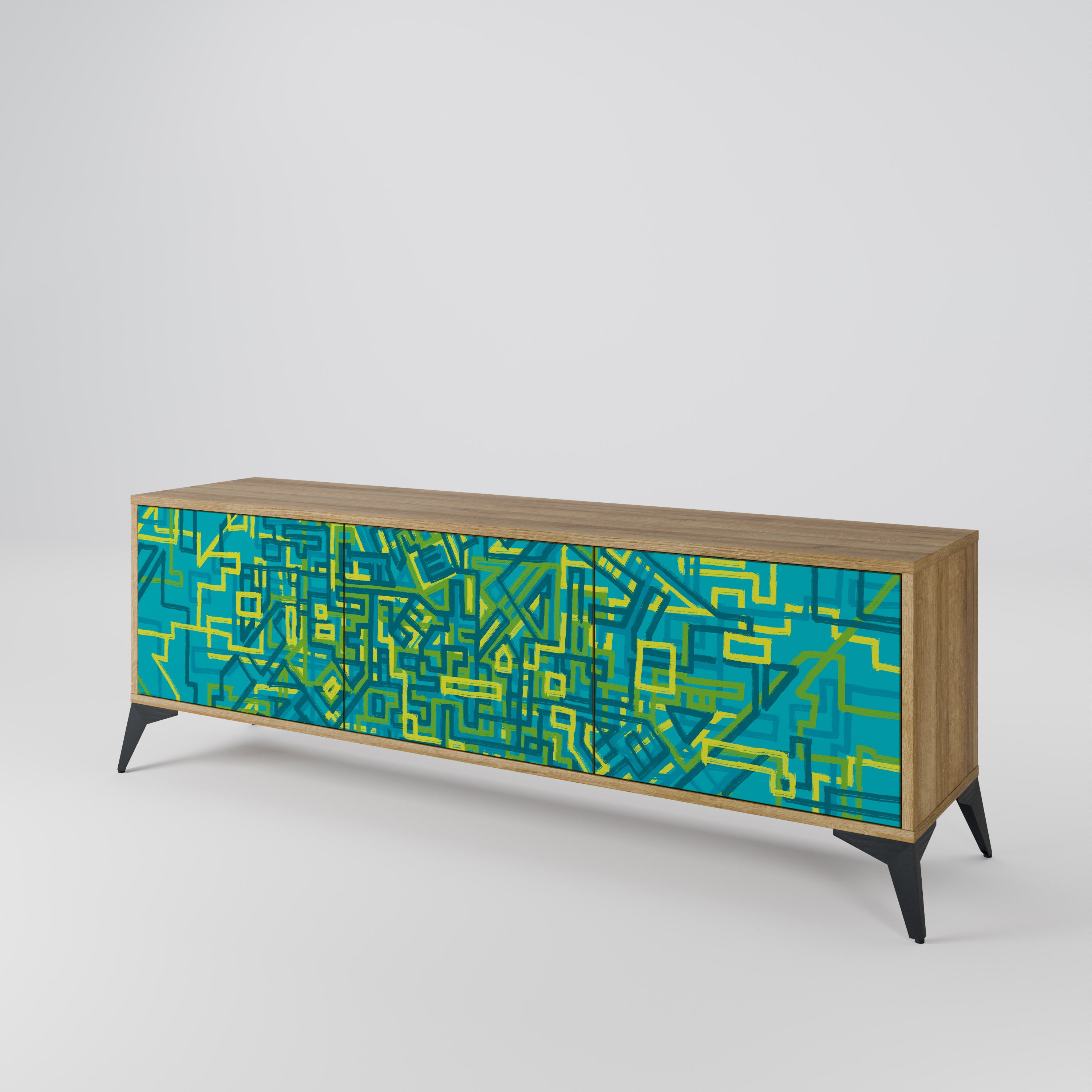 NOSTALGIC MEMORIES 3-Door TV Cabinet