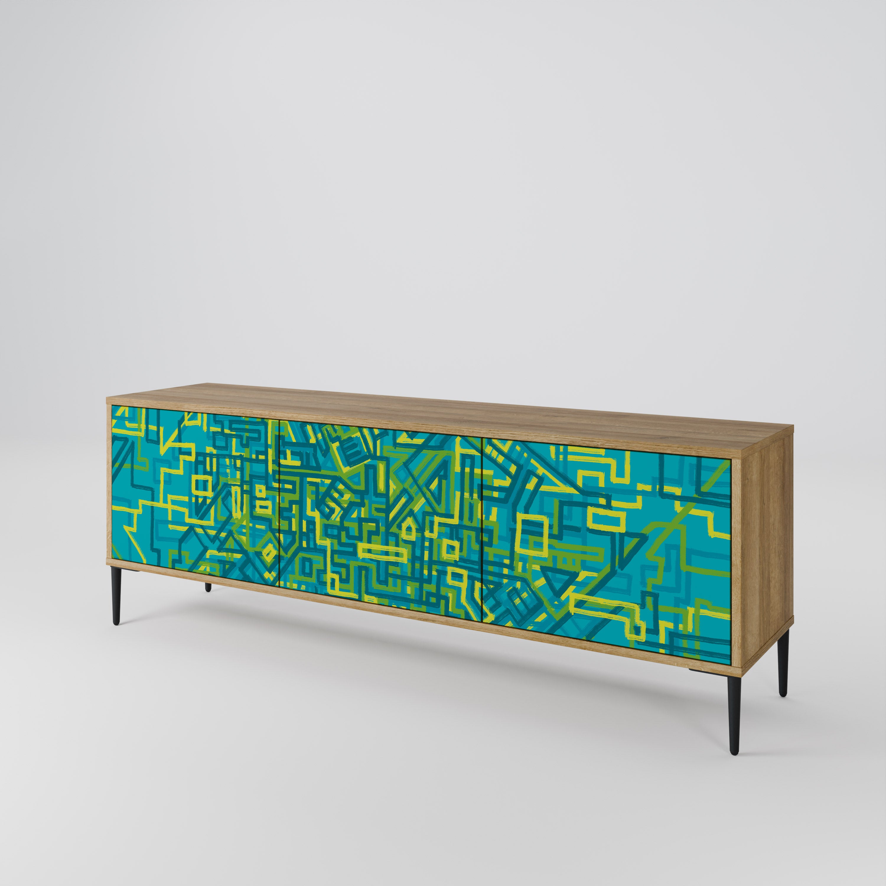 NOSTALGIC MEMORIES 3-Door TV Cabinet