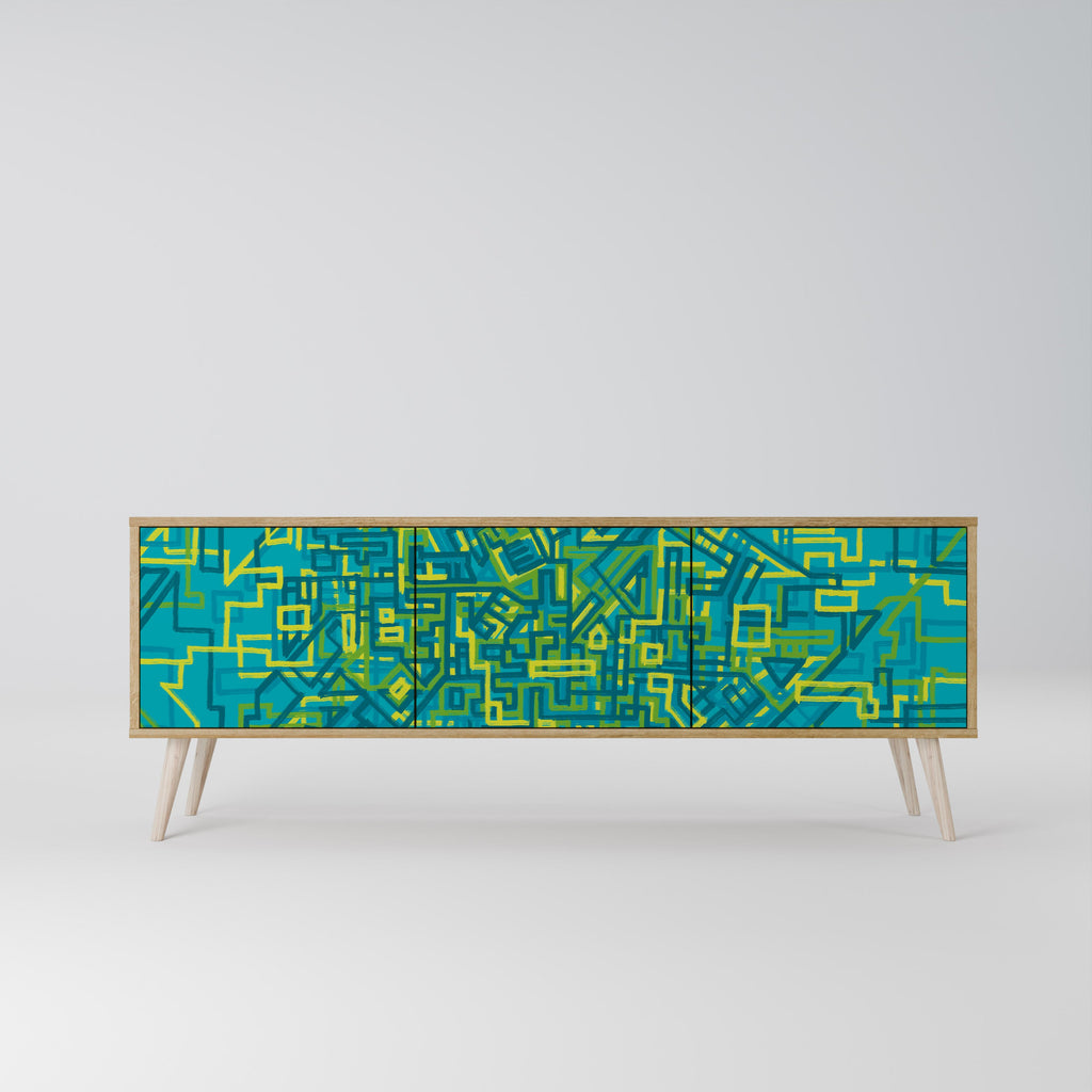 Meuble TV 3 portes effet chêne NOSTALGIC MEMORIES