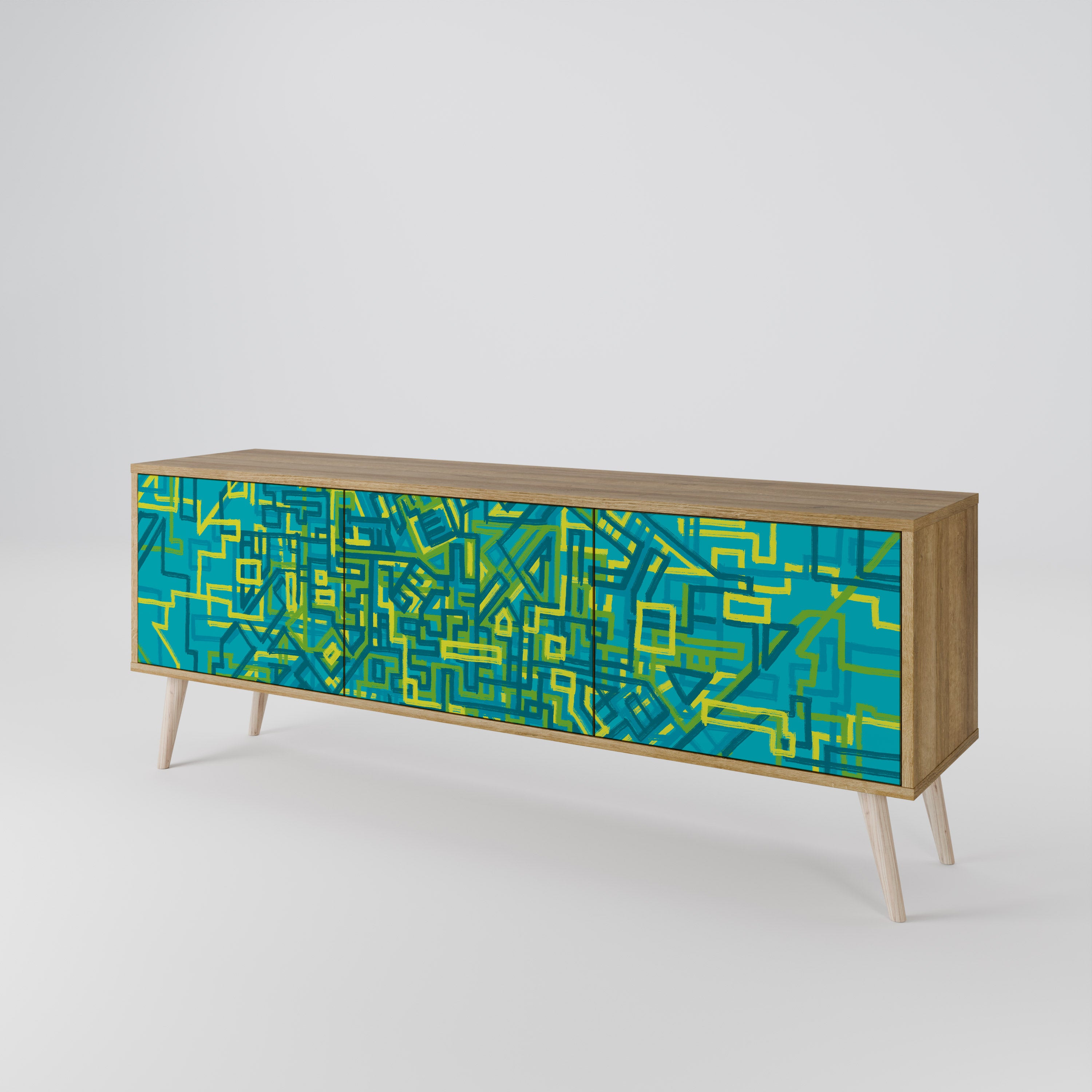 NOSTALGIC MEMORIES 3-Door TV Cabinet