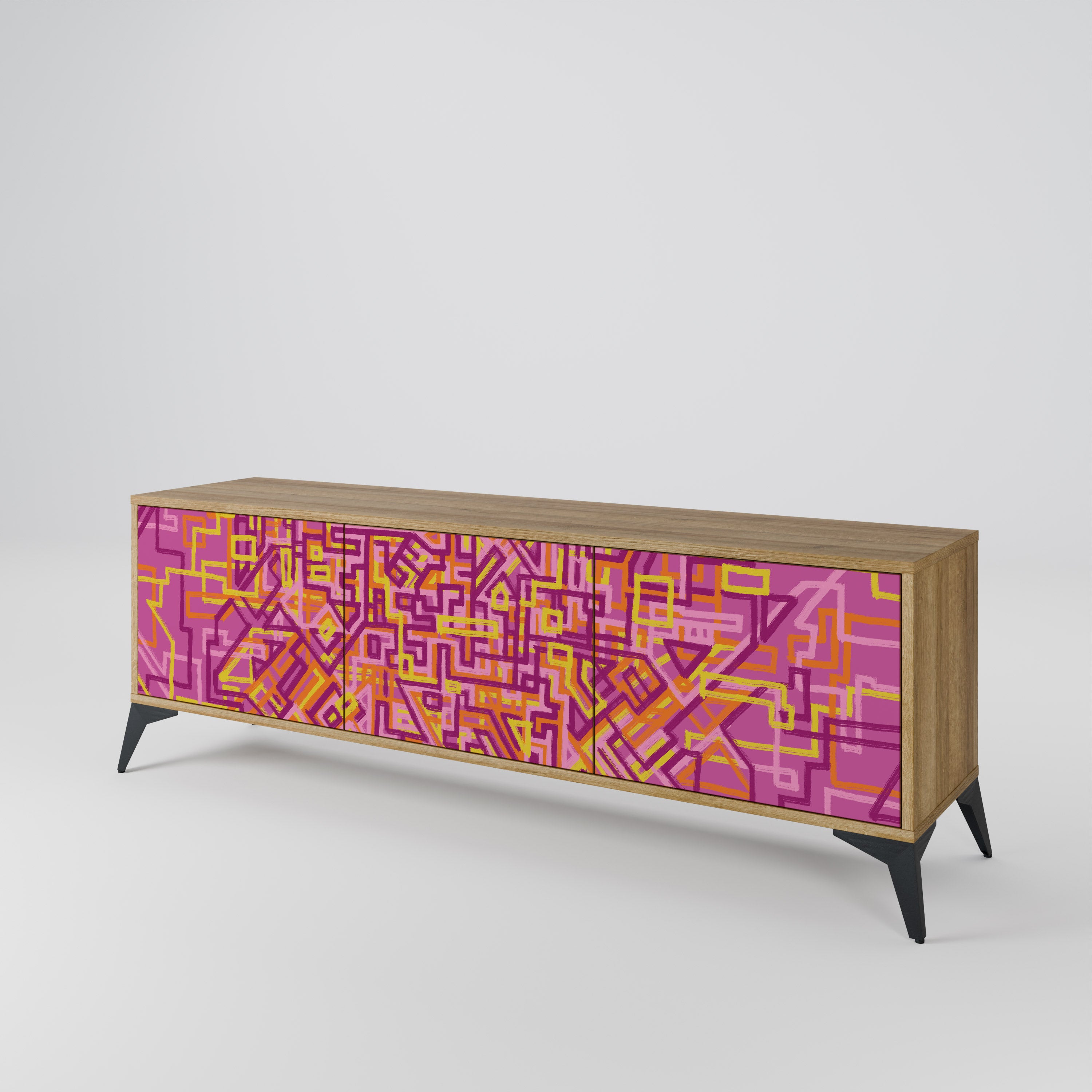 LOVELY MEMORIES 3-Door TV Cabinet