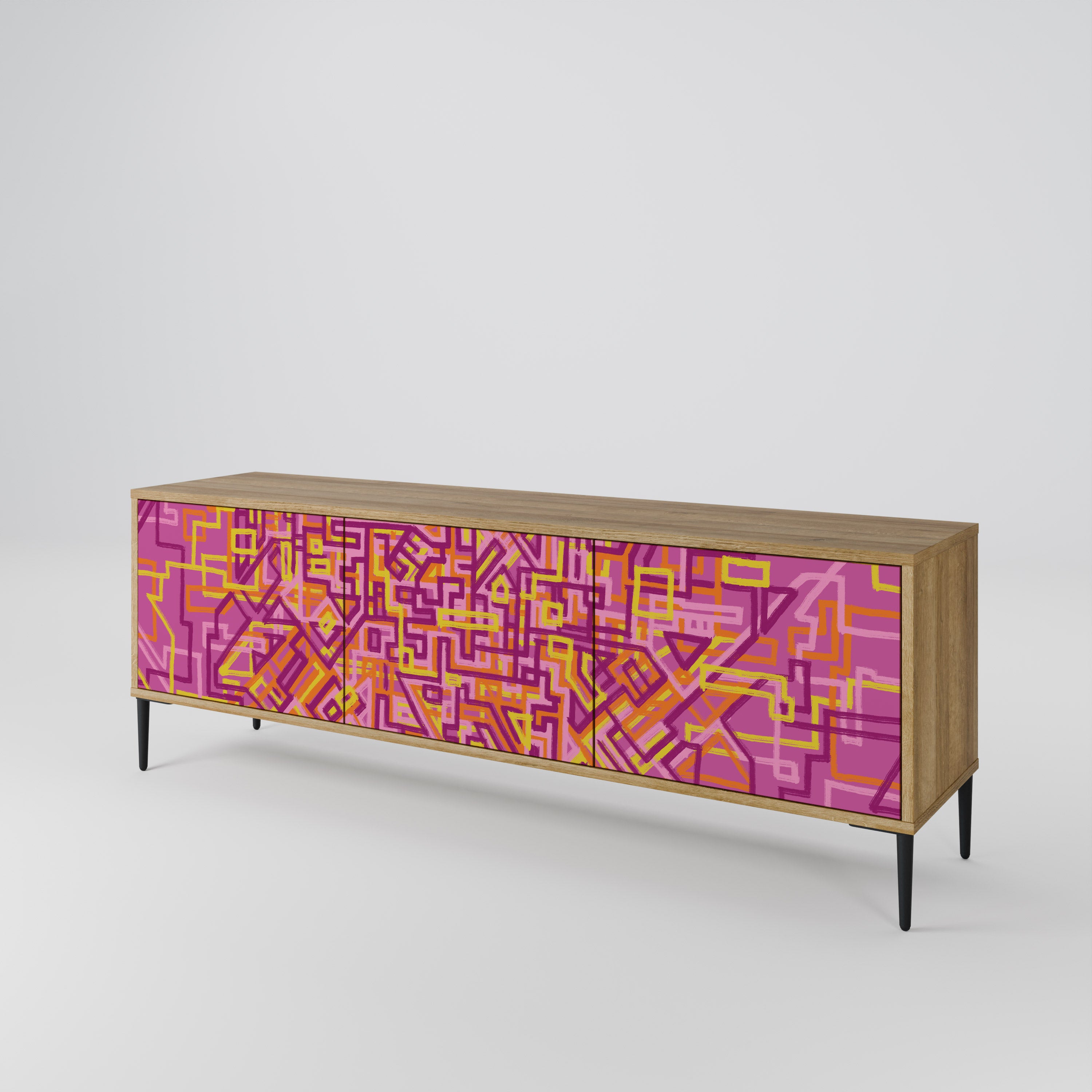 LOVELY MEMORIES 3-Door TV Cabinet