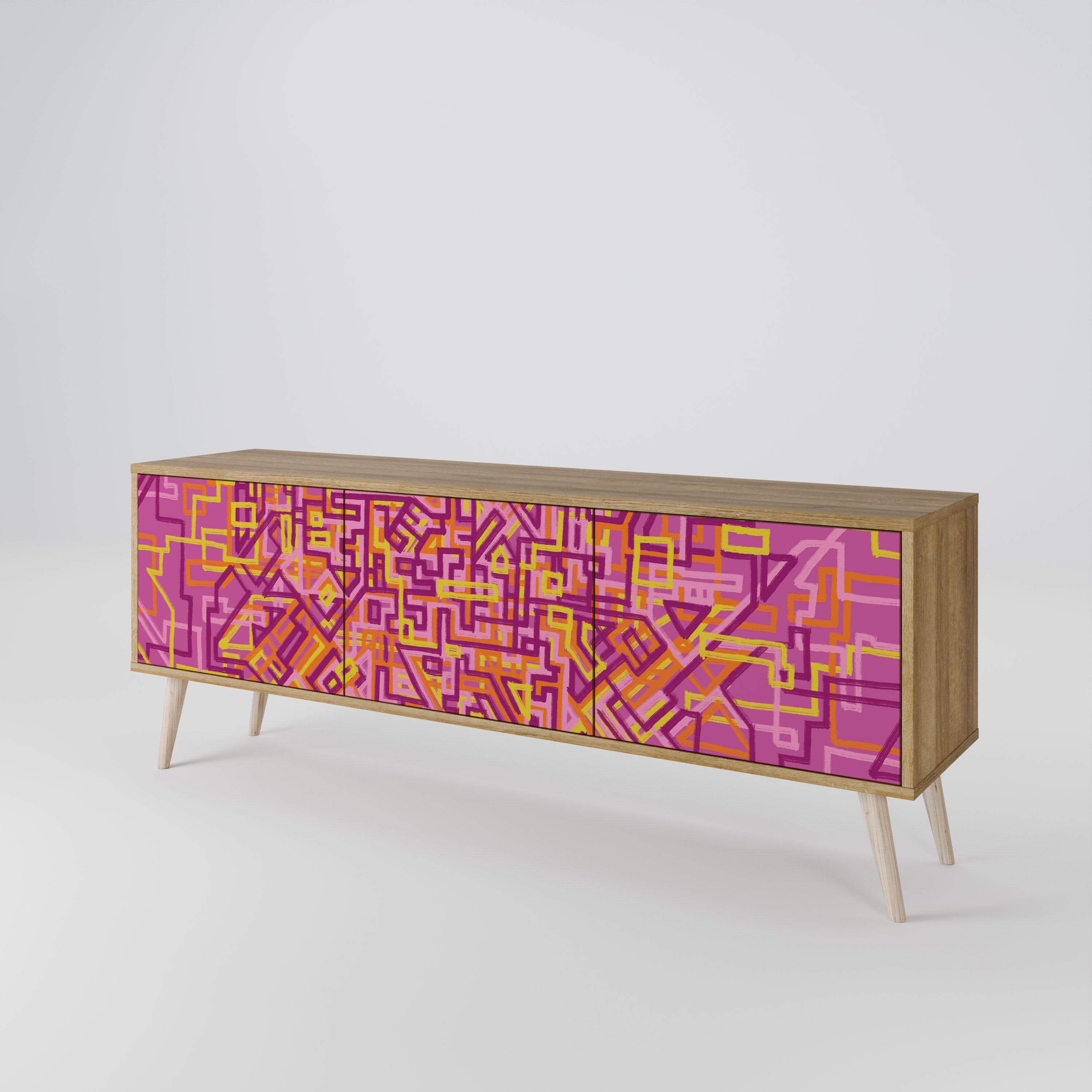 LOVELY MEMORIES 3-Door TV Cabinet