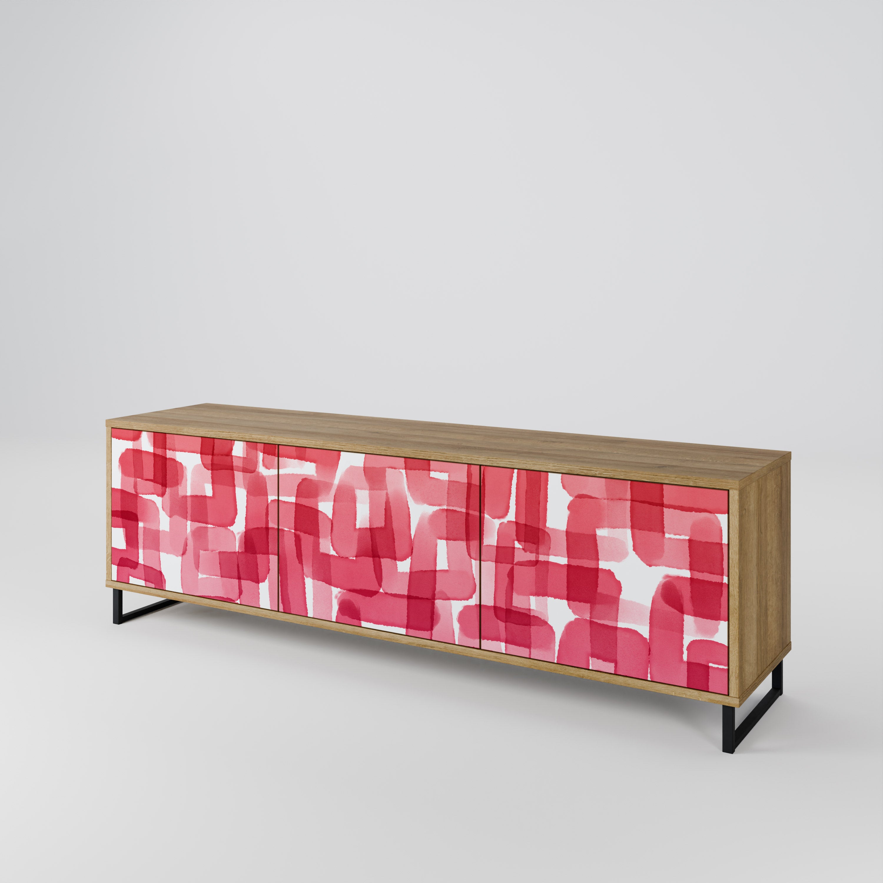 KALEIDOSCOPIC CUBISM 3-Door TV Cabinet
