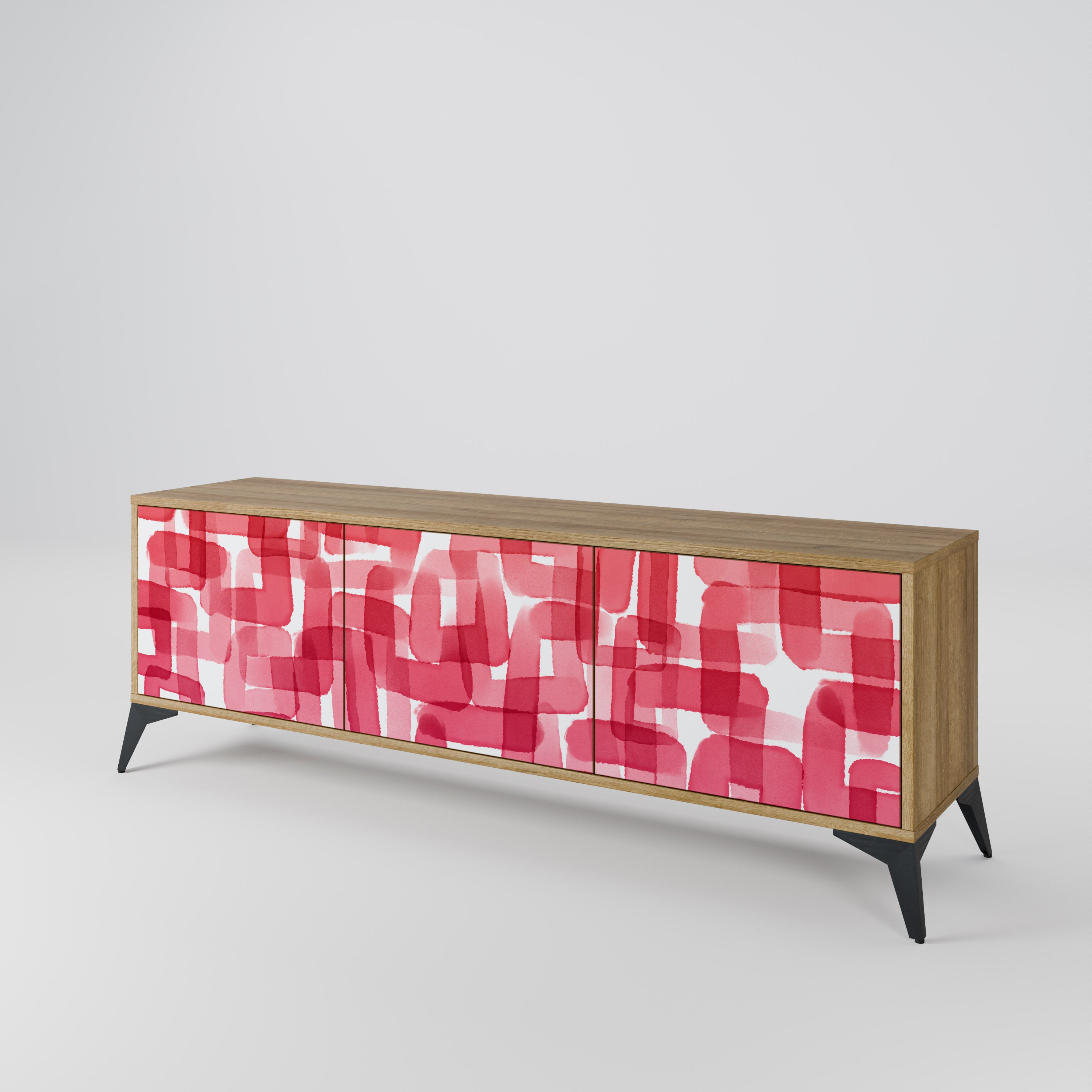 KALEIDOSCOPIC CUBISM 3-Door TV Cabinet