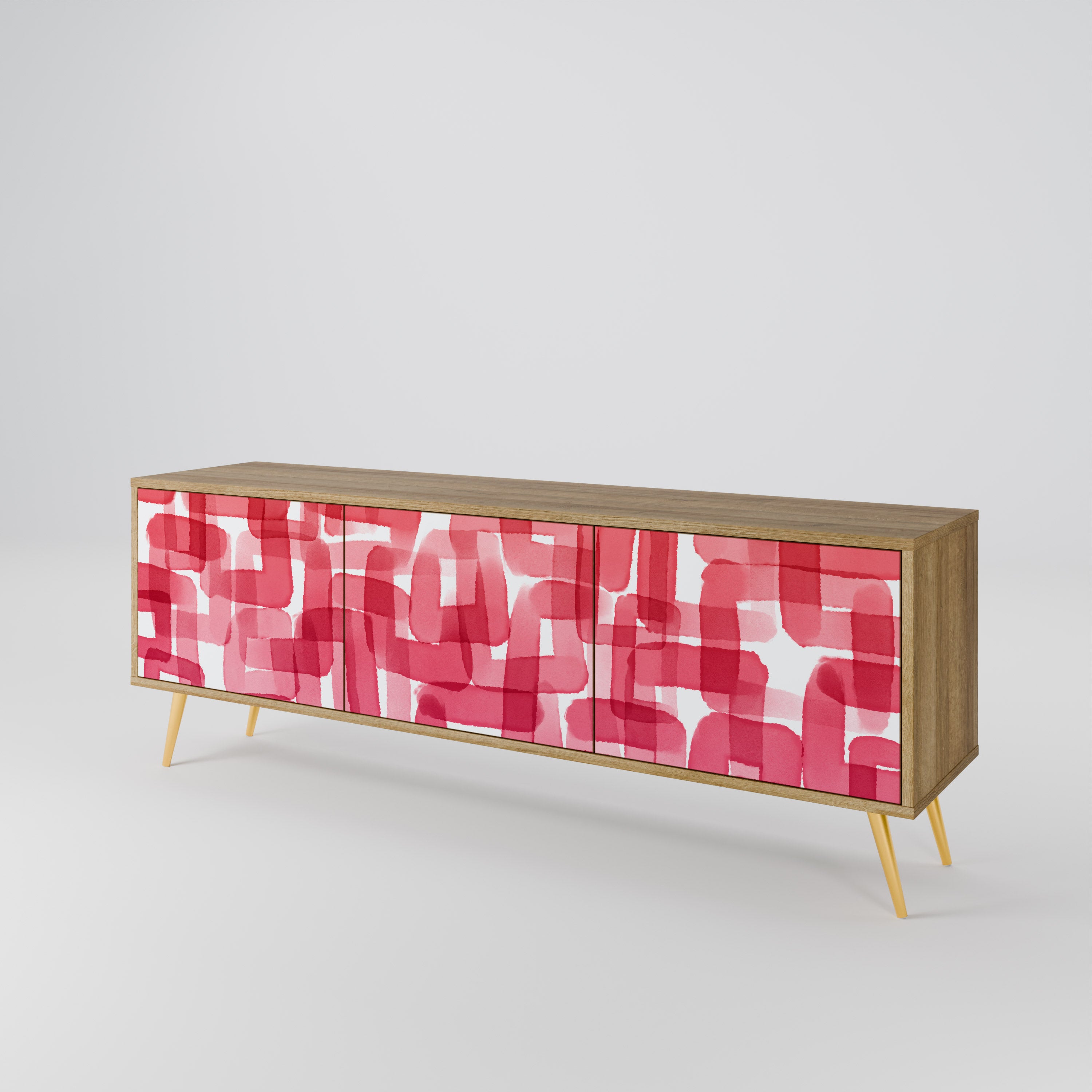 KALEIDOSCOPIC CUBISM 3-Door TV Cabinet