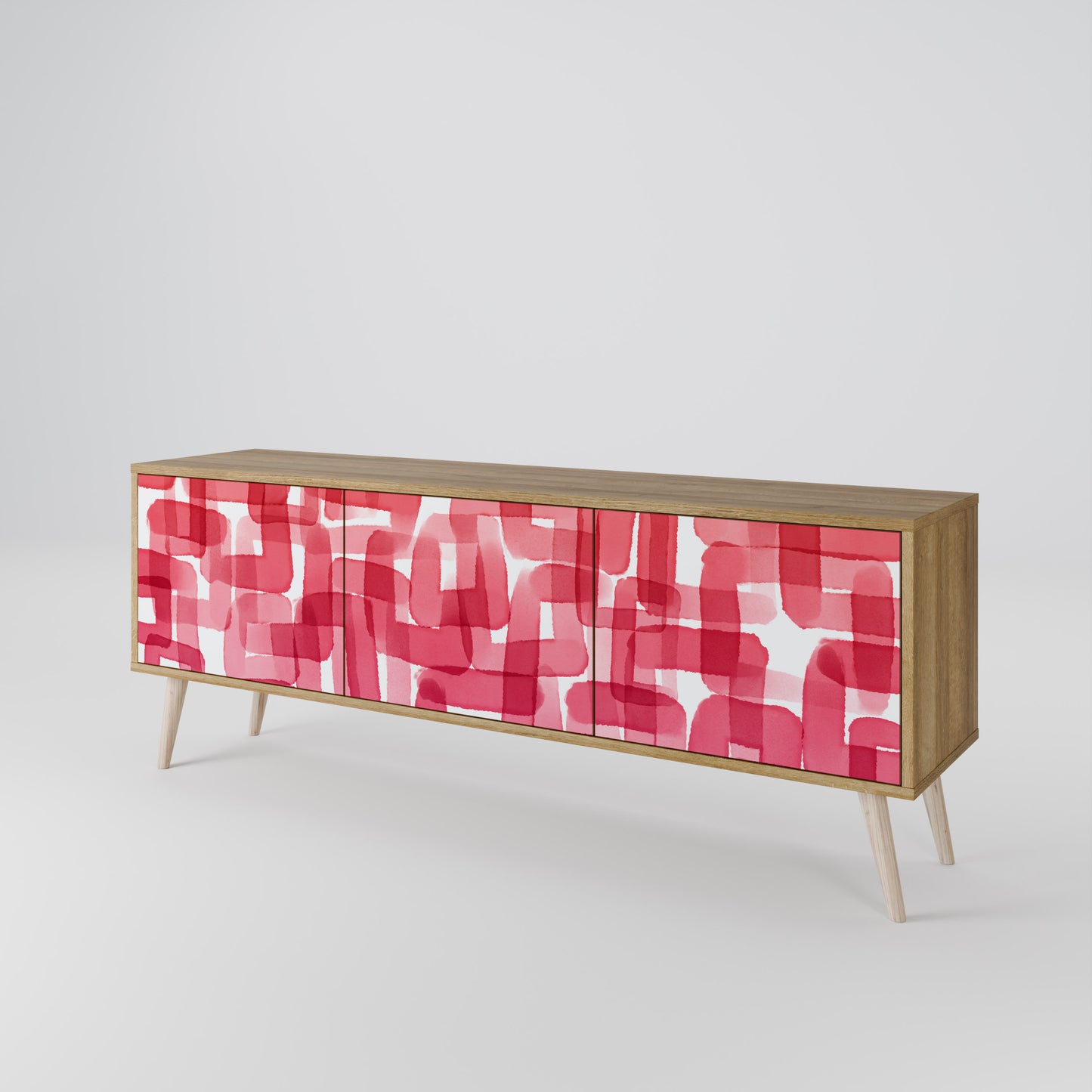 KALEIDOSCOPIC CUBISM 3-Door TV Cabinet