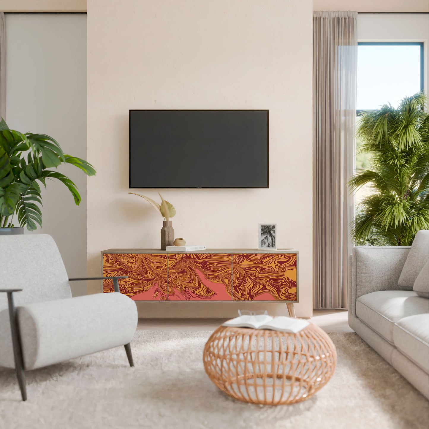 FLOATING THOUGHTS 3-Door TV Cabinet