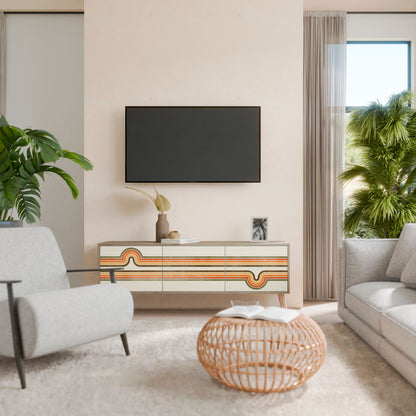 EXCEPTIONAL STREAM 3-Door TV Cabinet