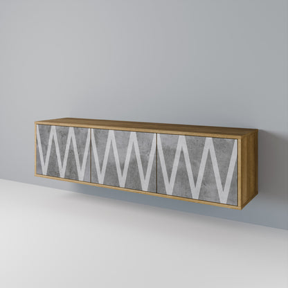SOLID ZIG ZAG 3-Door TV Cabinet