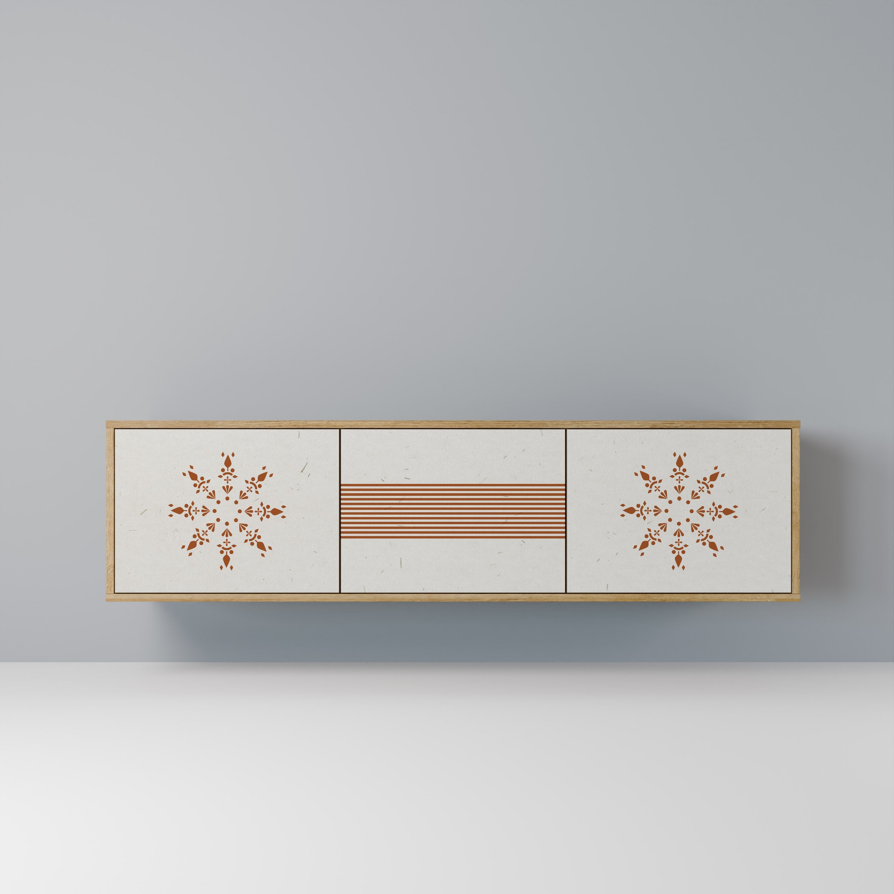 Meuble TV 3 portes DAILY HARMONY effet chêne