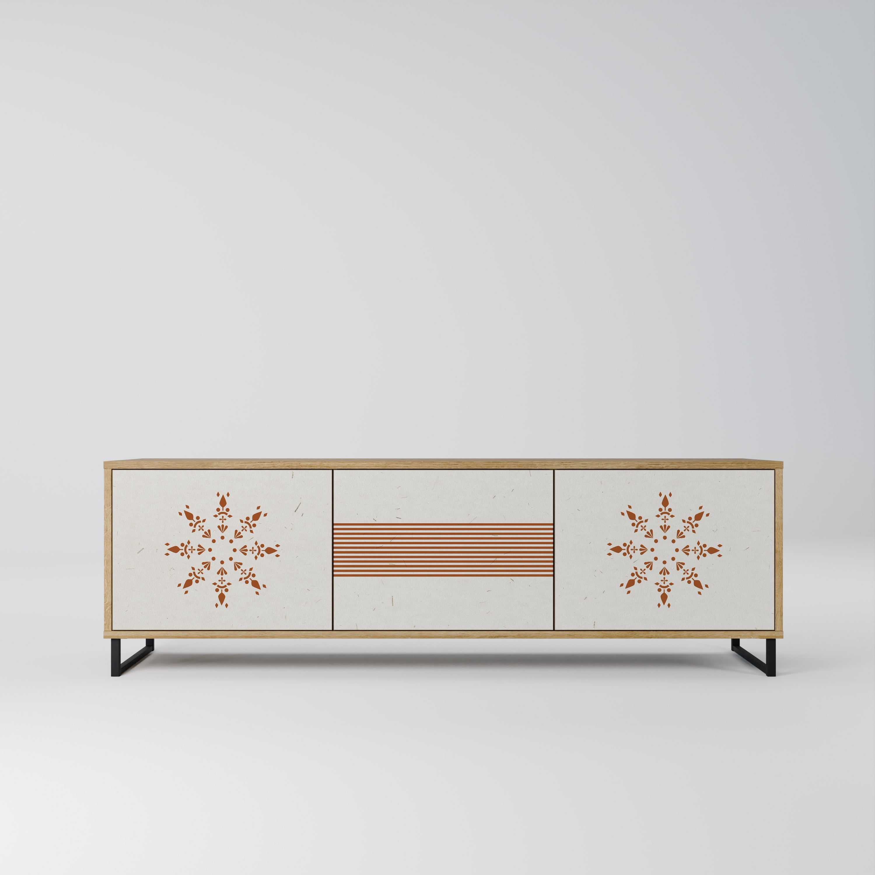 Meuble TV 3 portes DAILY HARMONY effet chêne