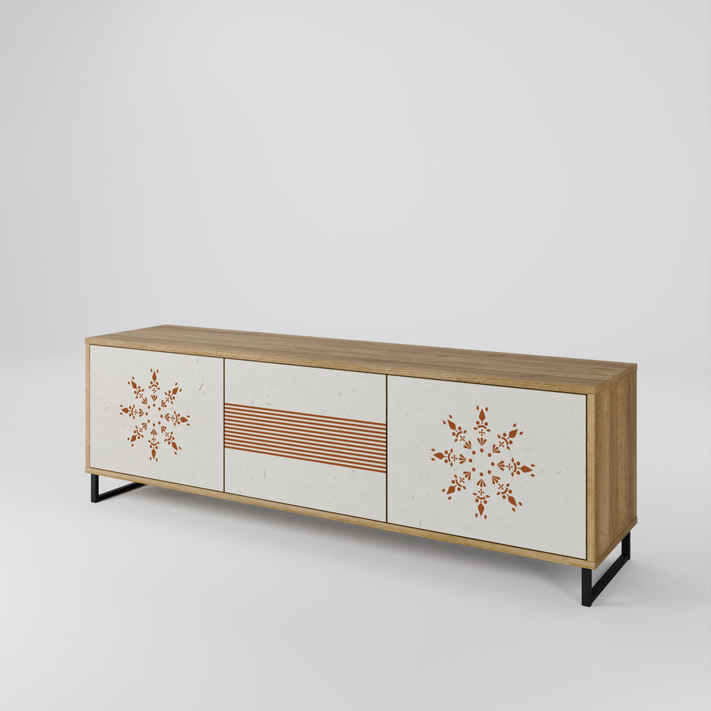 Meuble TV 3 portes DAILY HARMONY effet chêne