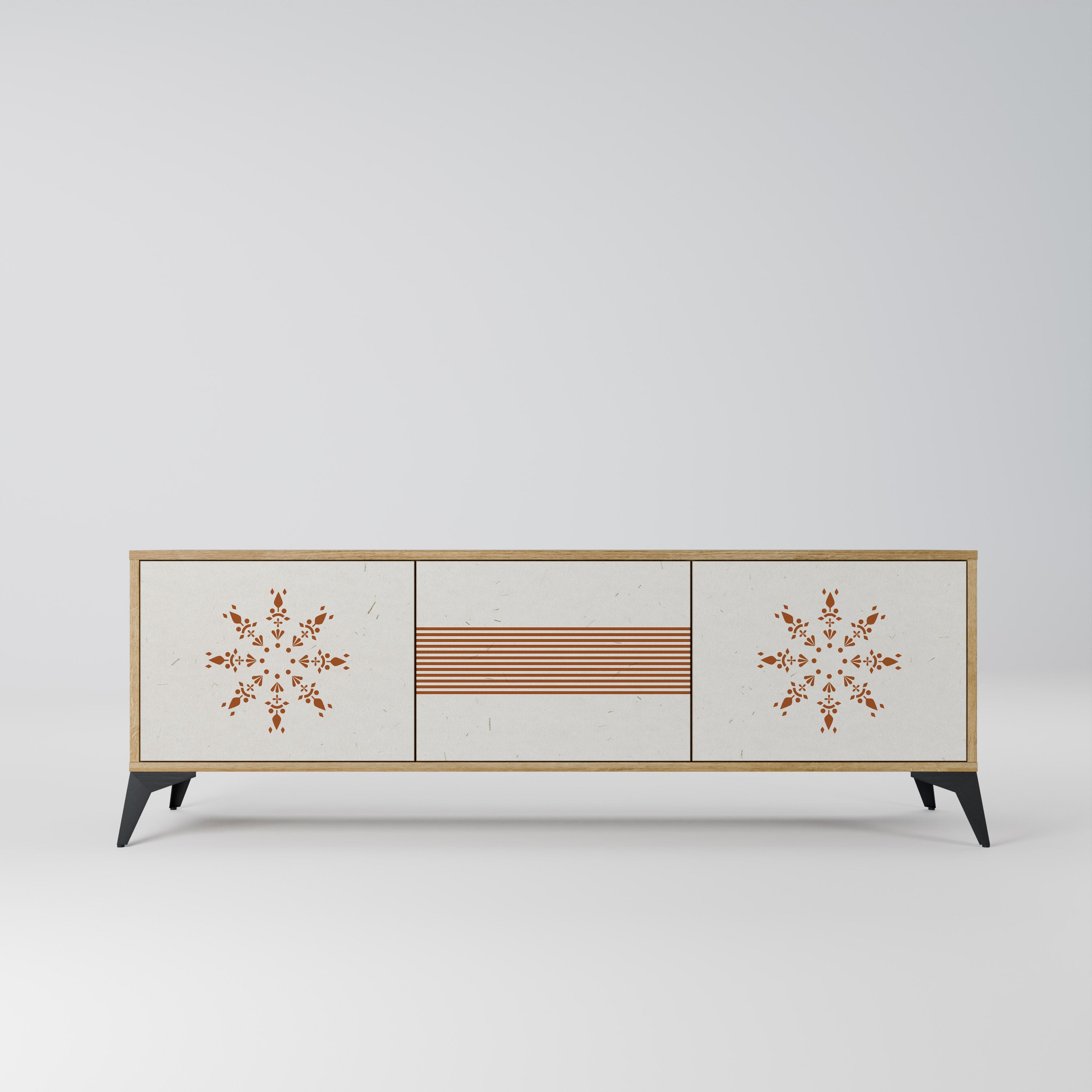 Meuble TV 3 portes DAILY HARMONY effet chêne