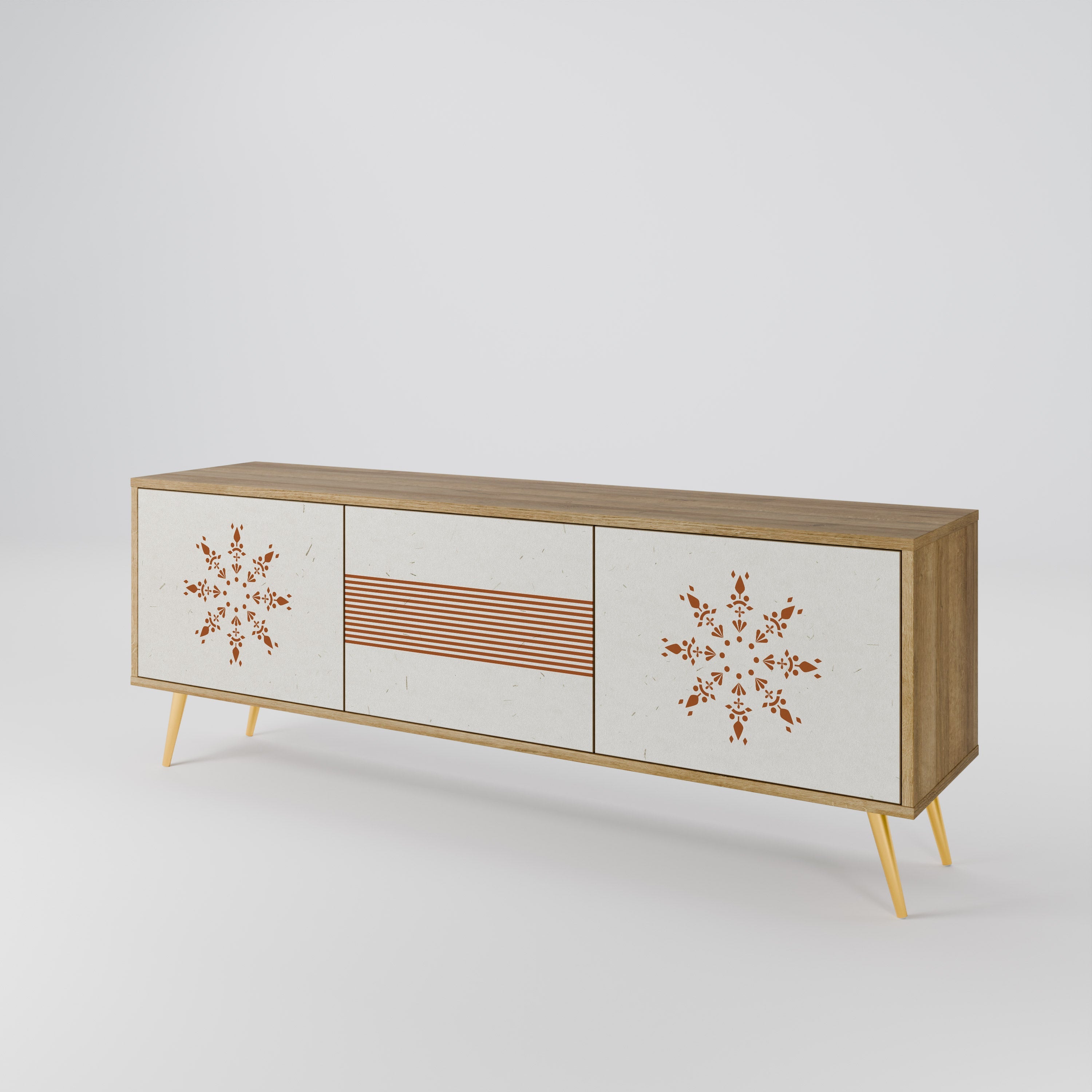 Meuble TV 3 portes DAILY HARMONY effet chêne