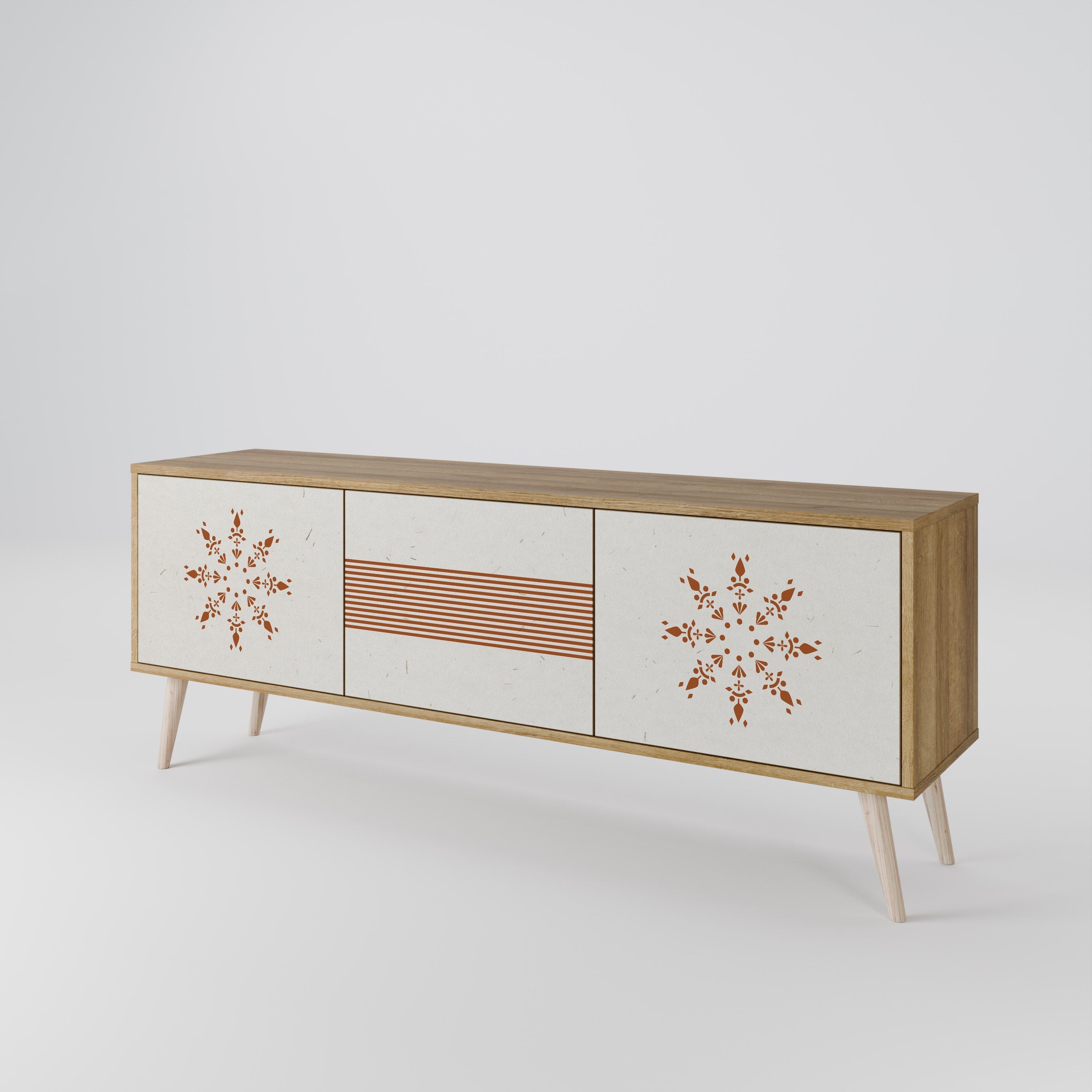 Meuble TV 3 portes DAILY HARMONY effet chêne