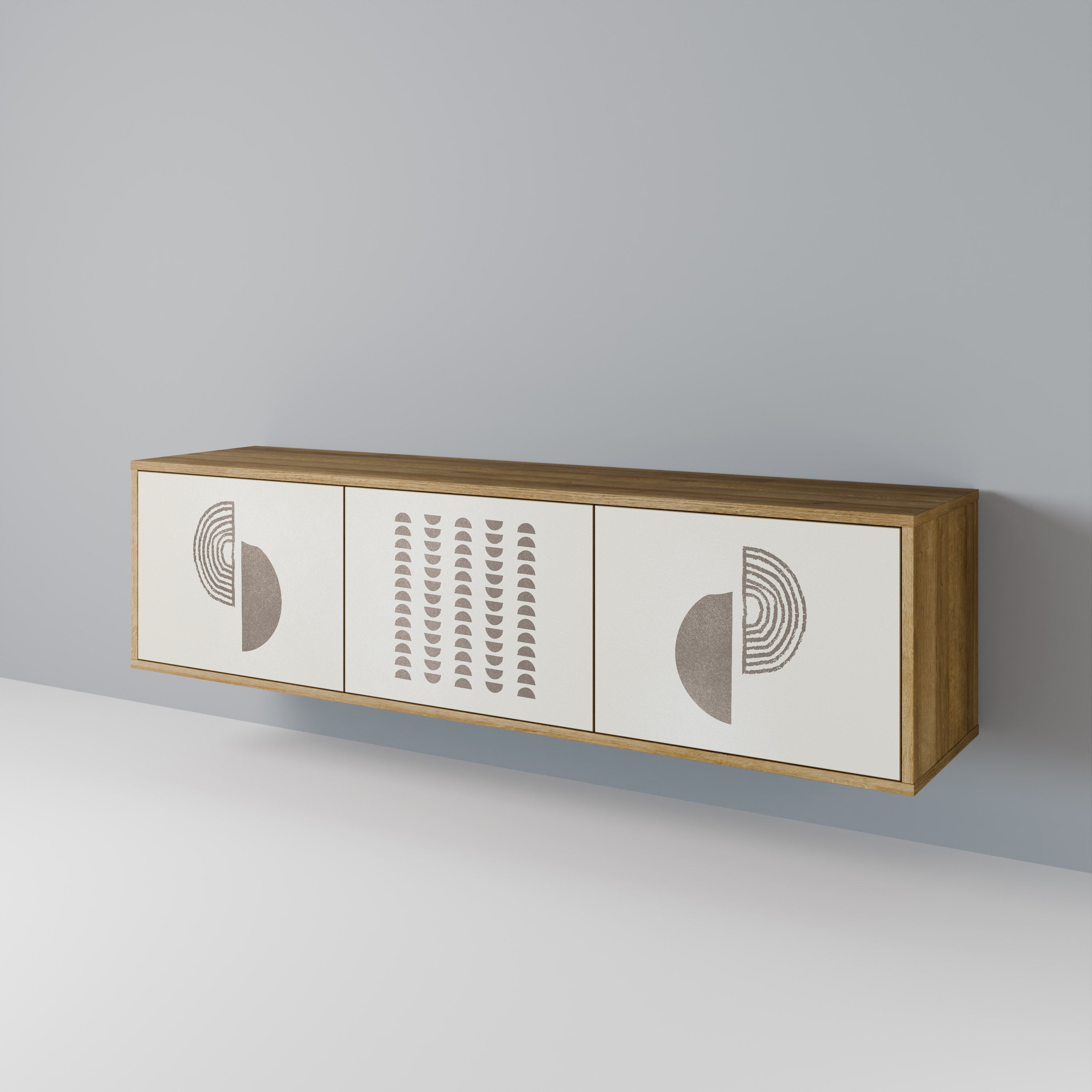 Meuble TV 3 portes HARMONY ESSENCE effet chêne