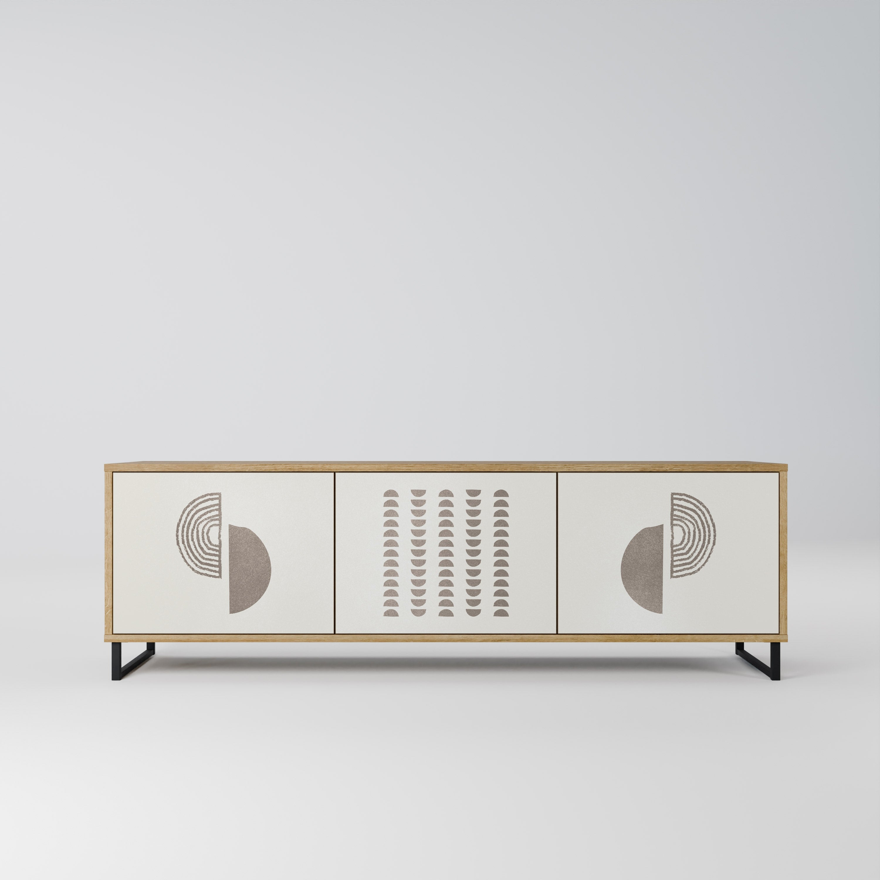 Meuble TV 3 portes HARMONY ESSENCE effet chêne