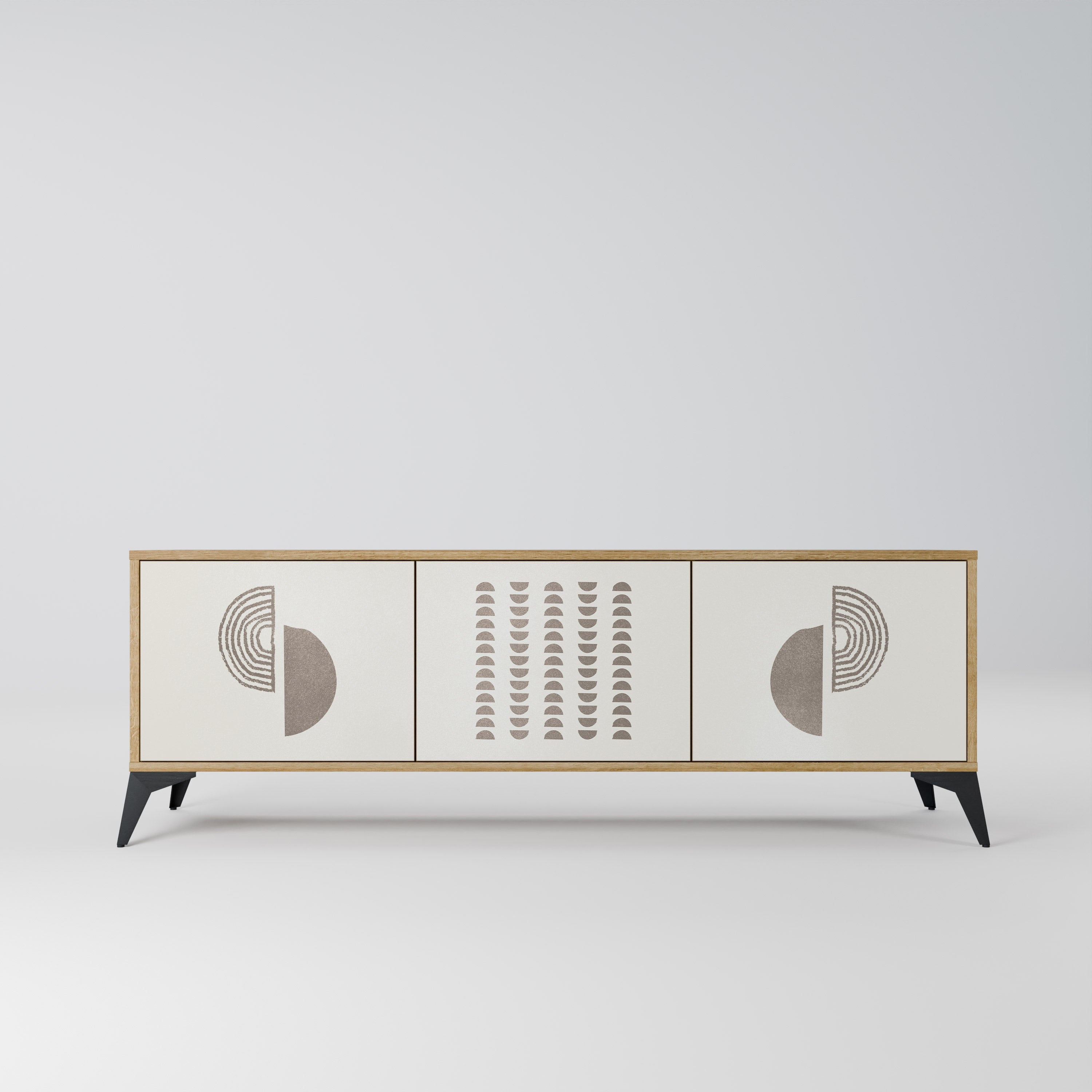 Meuble TV 3 portes HARMONY ESSENCE effet chêne