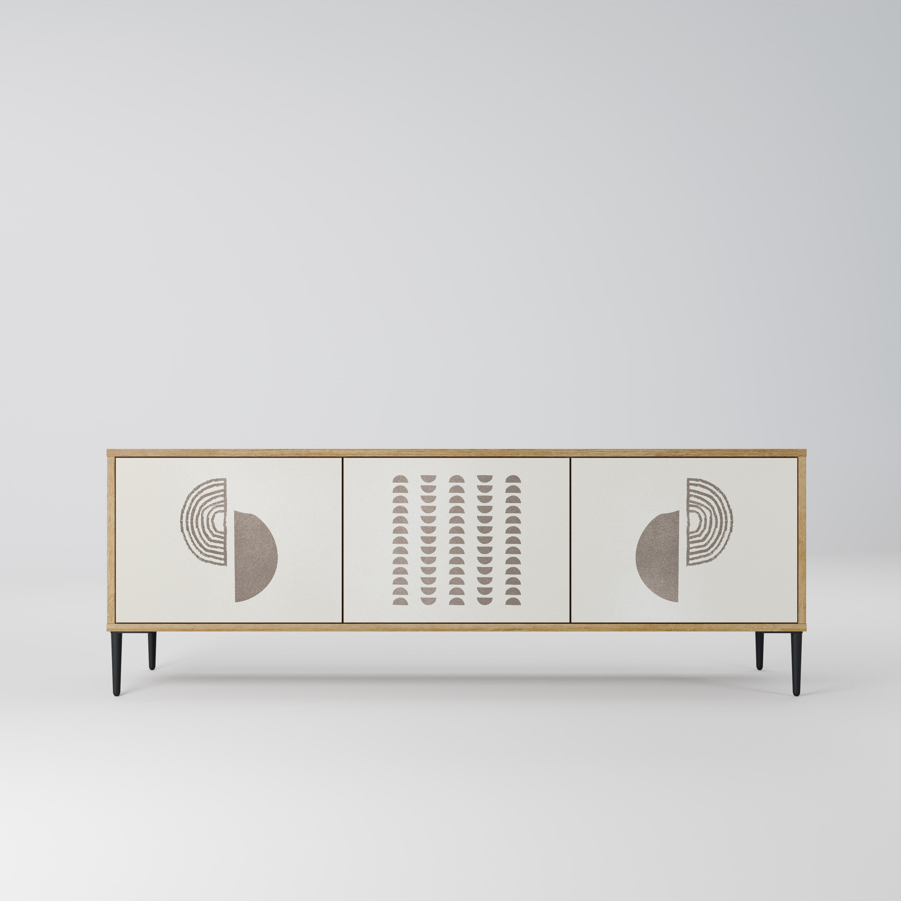 Meuble TV 3 portes HARMONY ESSENCE effet chêne