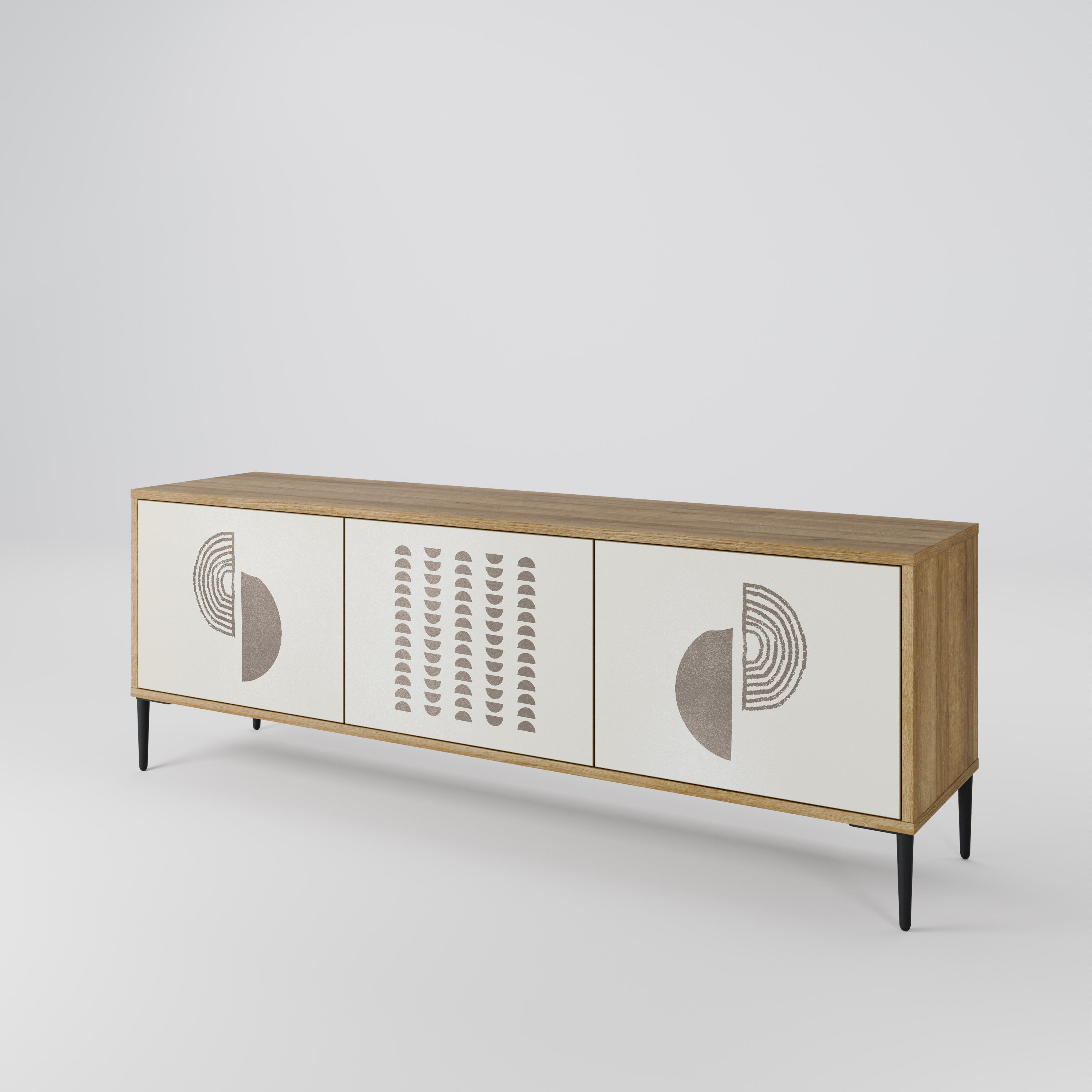 Meuble TV 3 portes HARMONY ESSENCE effet chêne