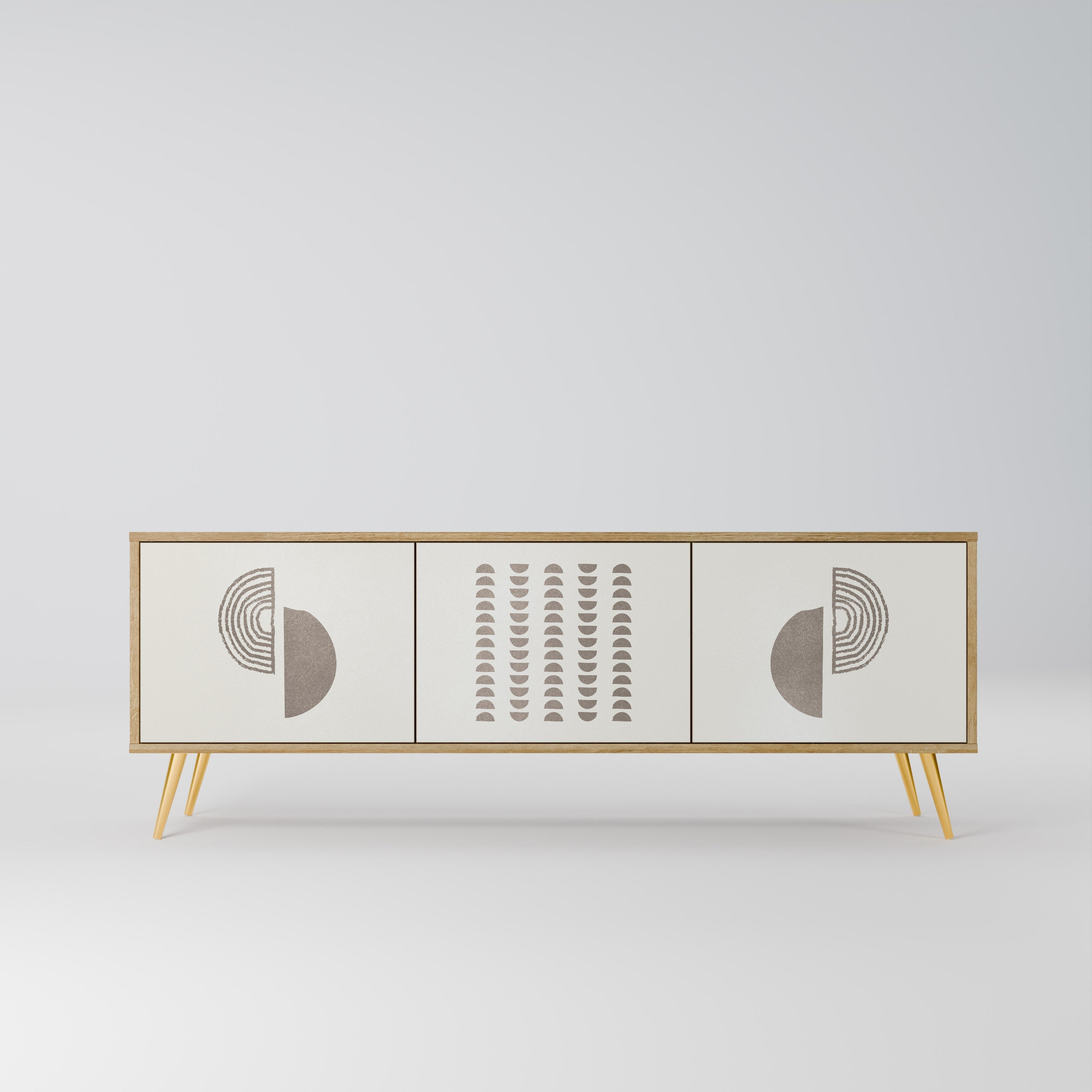 Meuble TV 3 portes HARMONY ESSENCE effet chêne