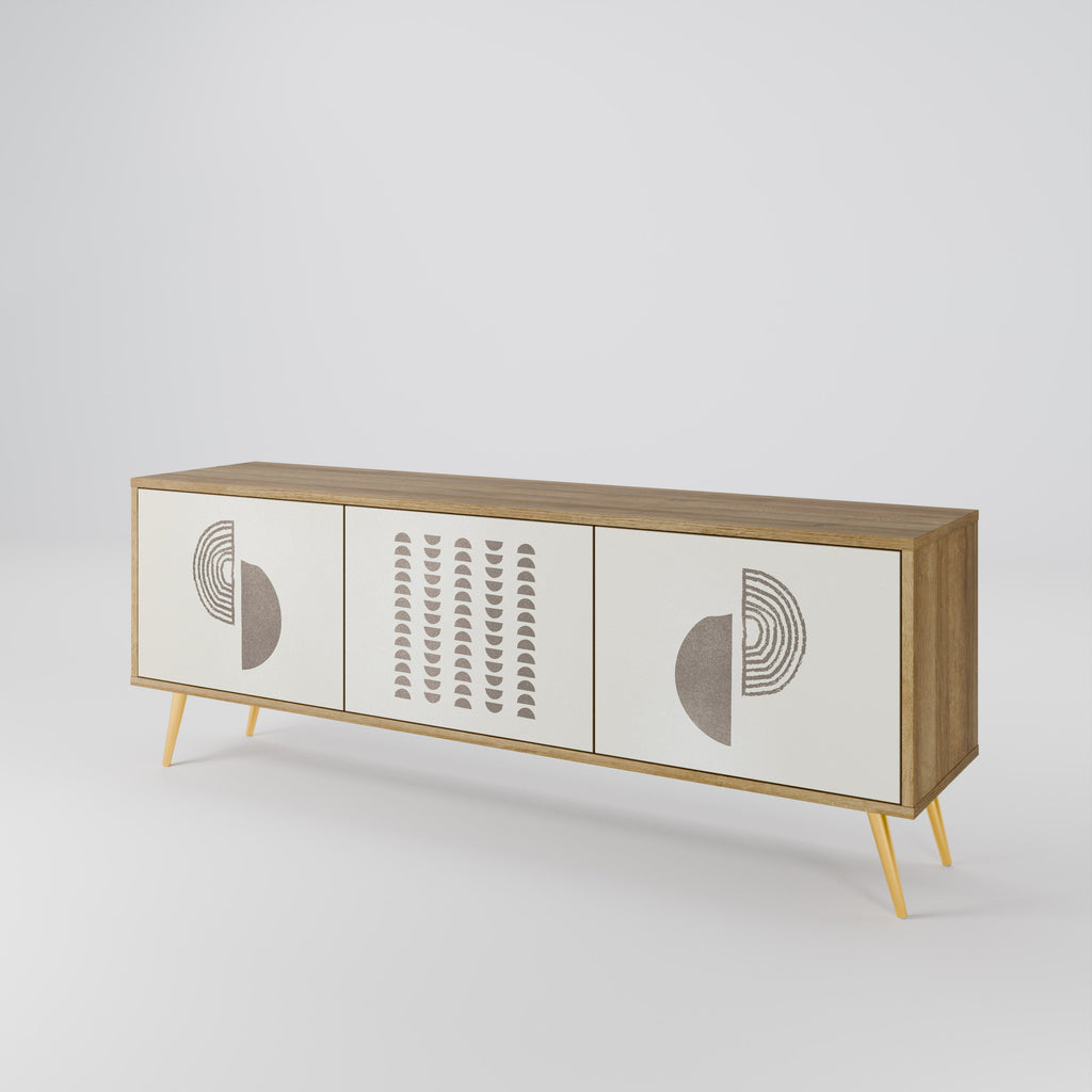 Meuble TV 3 portes HARMONY ESSENCE effet chêne