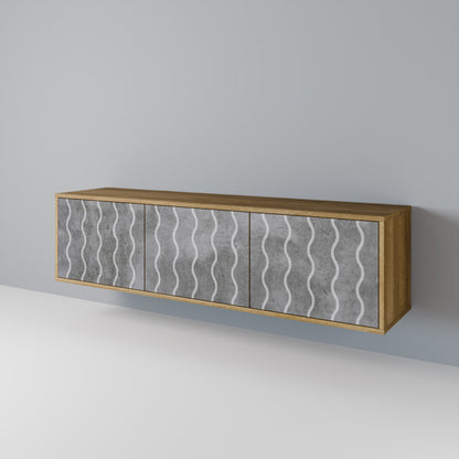 WAVES OF CONCRETE 3-Door TV Cabinet