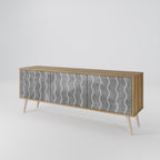 WAVES OF CONCRETE 3-Door TV Cabinet