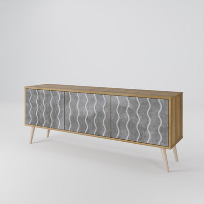 WAVES OF CONCRETE 3-Door TV Cabinet