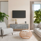 WAVES OF CONCRETE 3-Door TV Cabinet