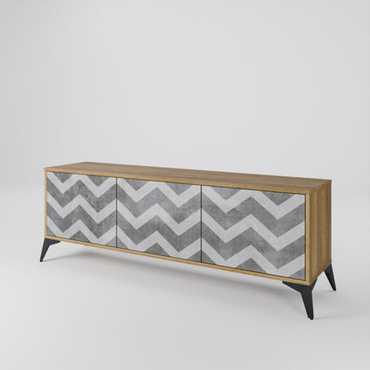 TOUGH ZIG ZAG 3-Door TV Cabinet