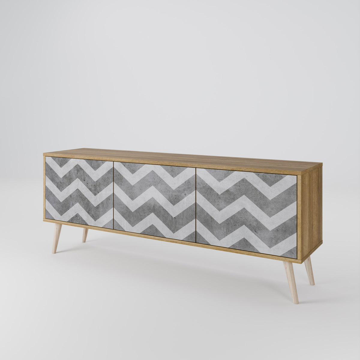 TOUGH ZIG ZAG 3-Door TV Cabinet