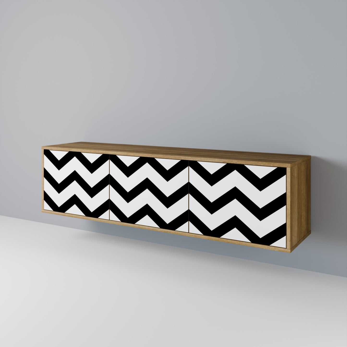 CLASSIC ZIG ZAG 3-Door TV Cabinet
