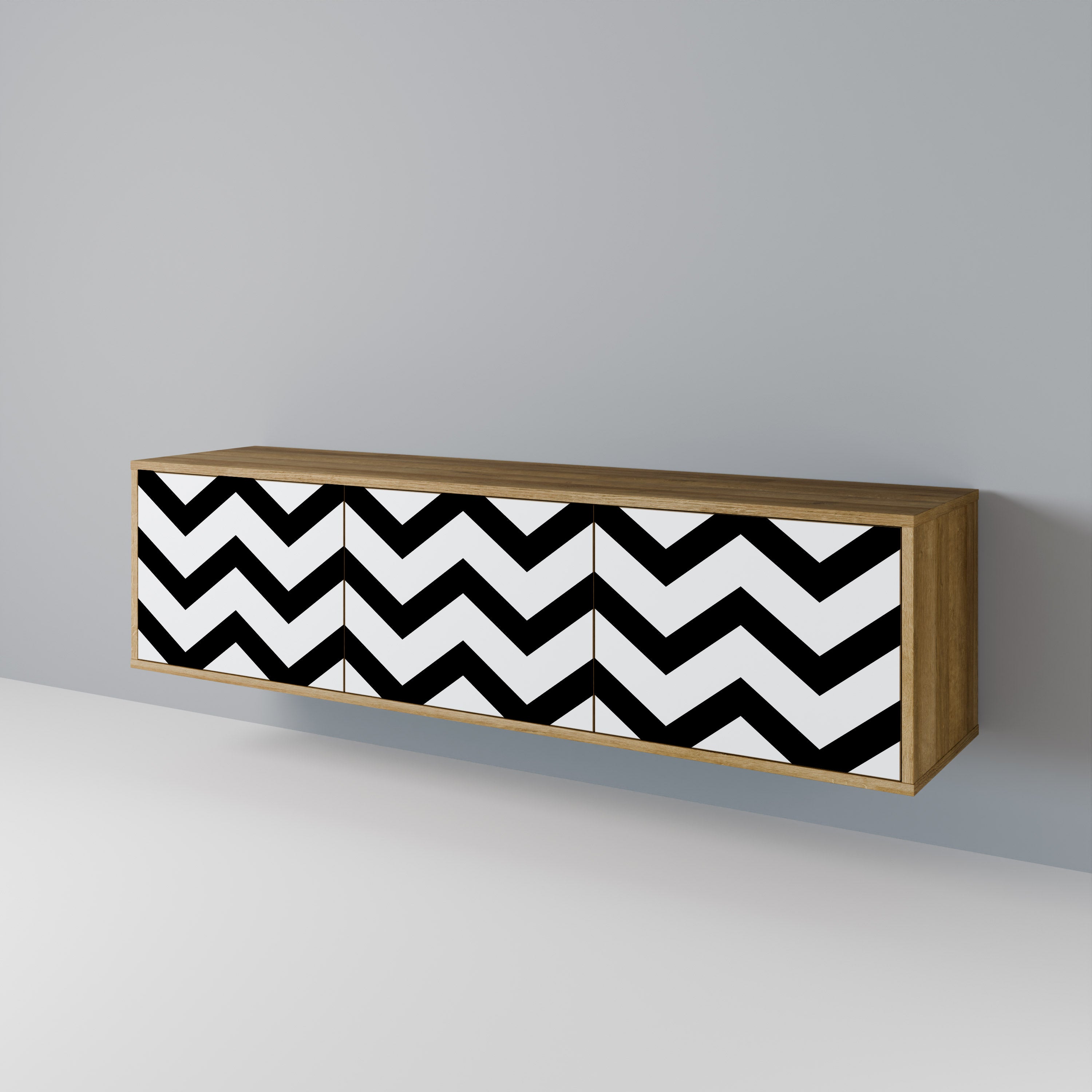 CLASSIC ZIG ZAG 3-Door TV Cabinet