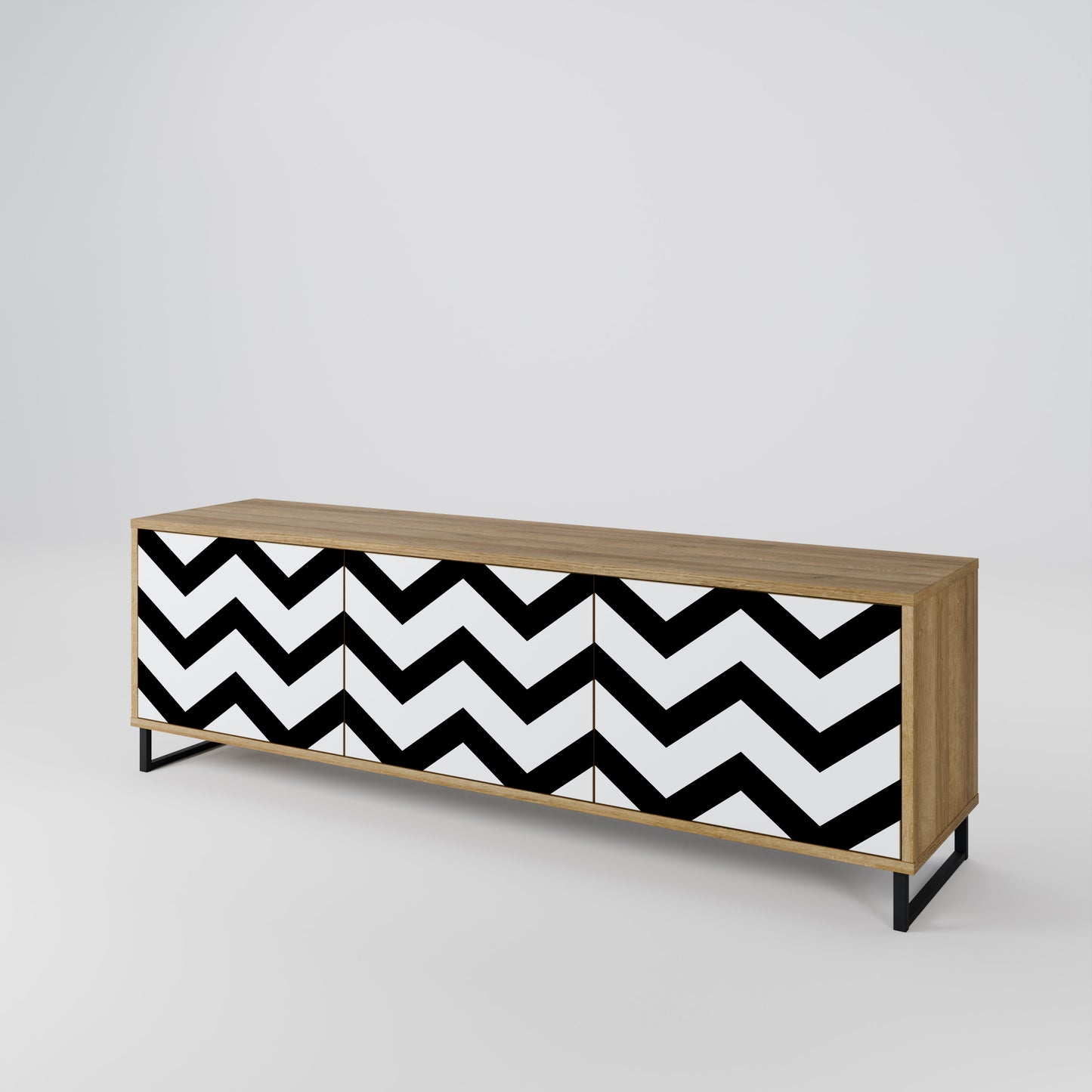 CLASSIC ZIG ZAG 3-Door TV Cabinet