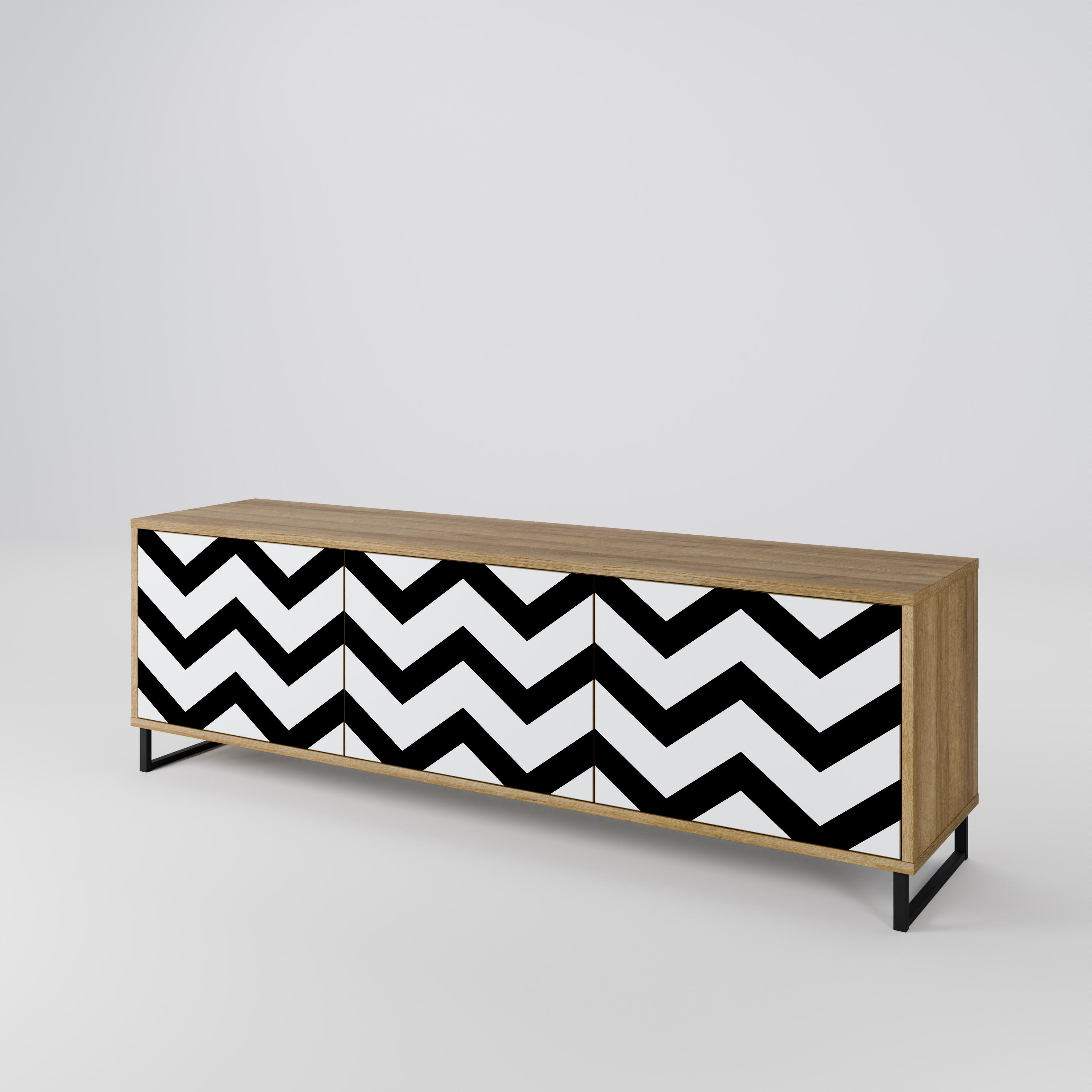 CLASSIC ZIG ZAG 3-Door TV Cabinet