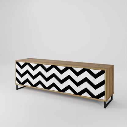 CLASSIC ZIG ZAG 3-Door TV Cabinet