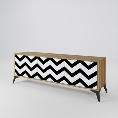 CLASSIC ZIG ZAG 3-Door TV Cabinet