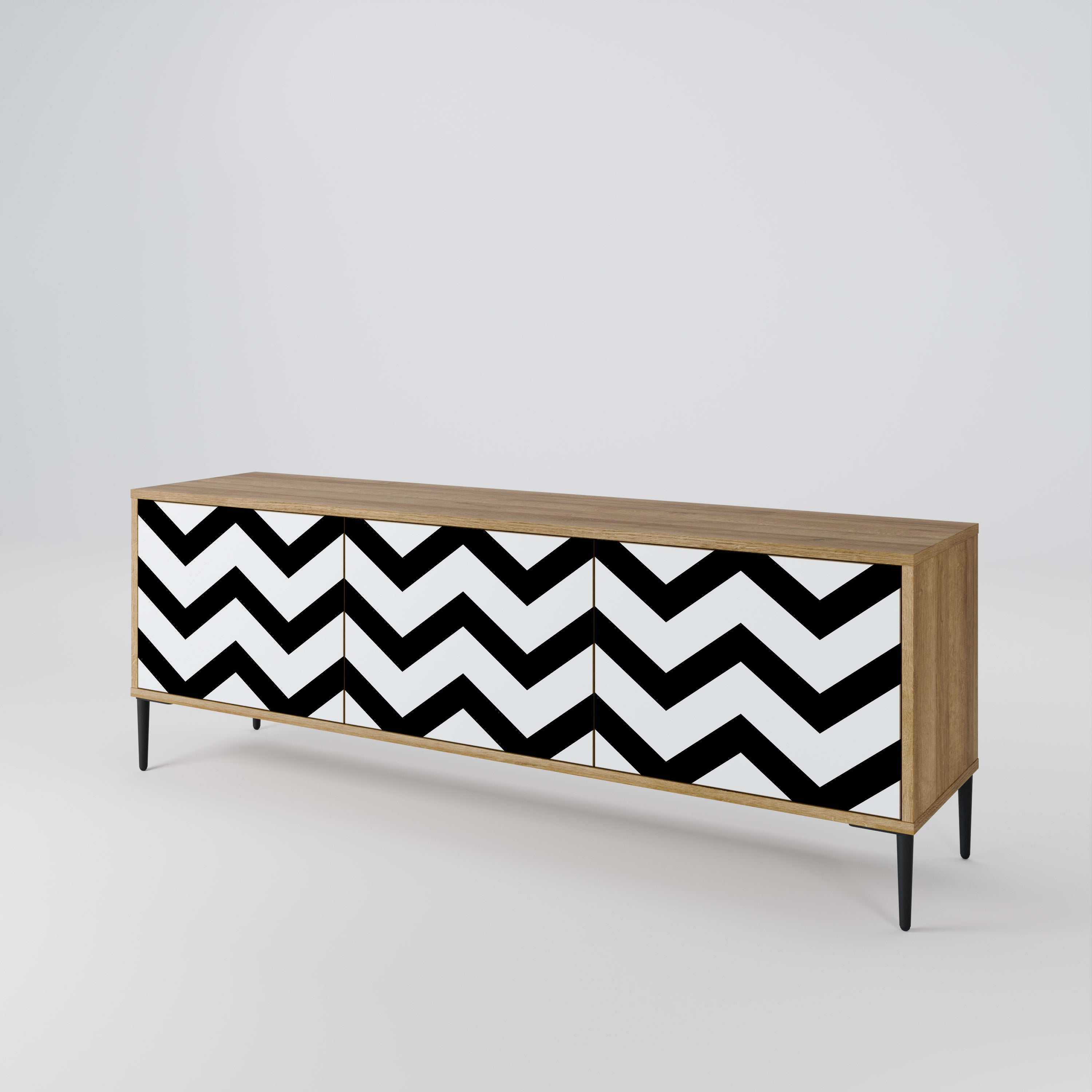 CLASSIC ZIG ZAG 3-Door TV Cabinet