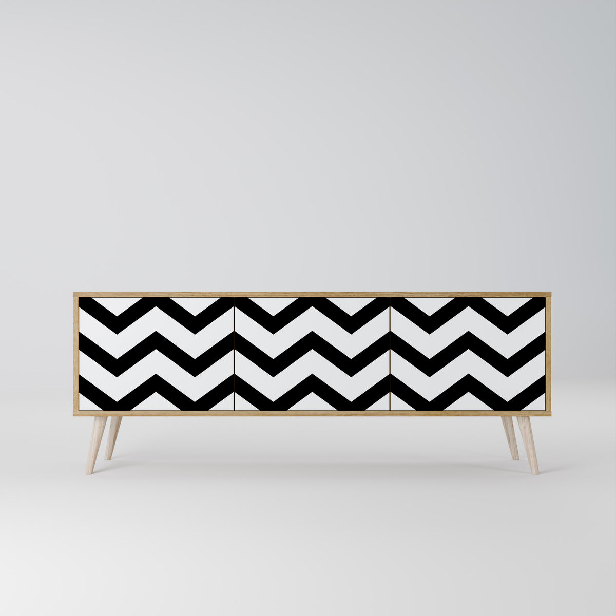 CLASSIC ZIG ZAG 3-Door TV Cabinet