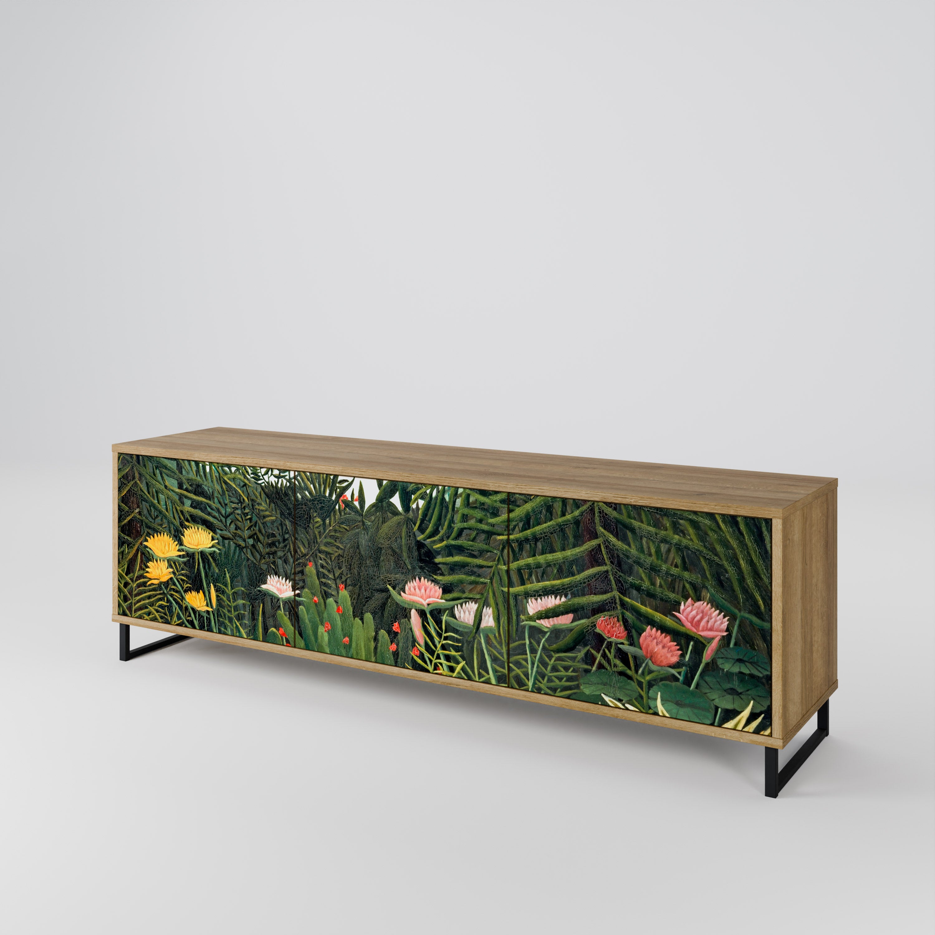 VIRGIN FOREST WITH SUNSET 3-Door TV Cabinet