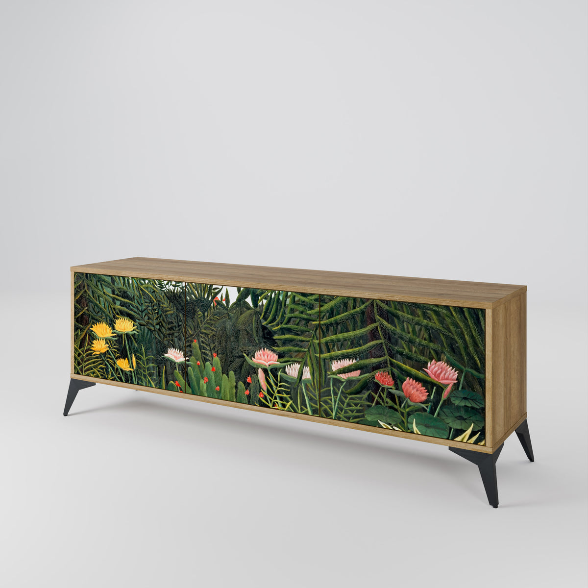 VIRGIN FOREST WITH SUNSET 3-Door TV Cabinet