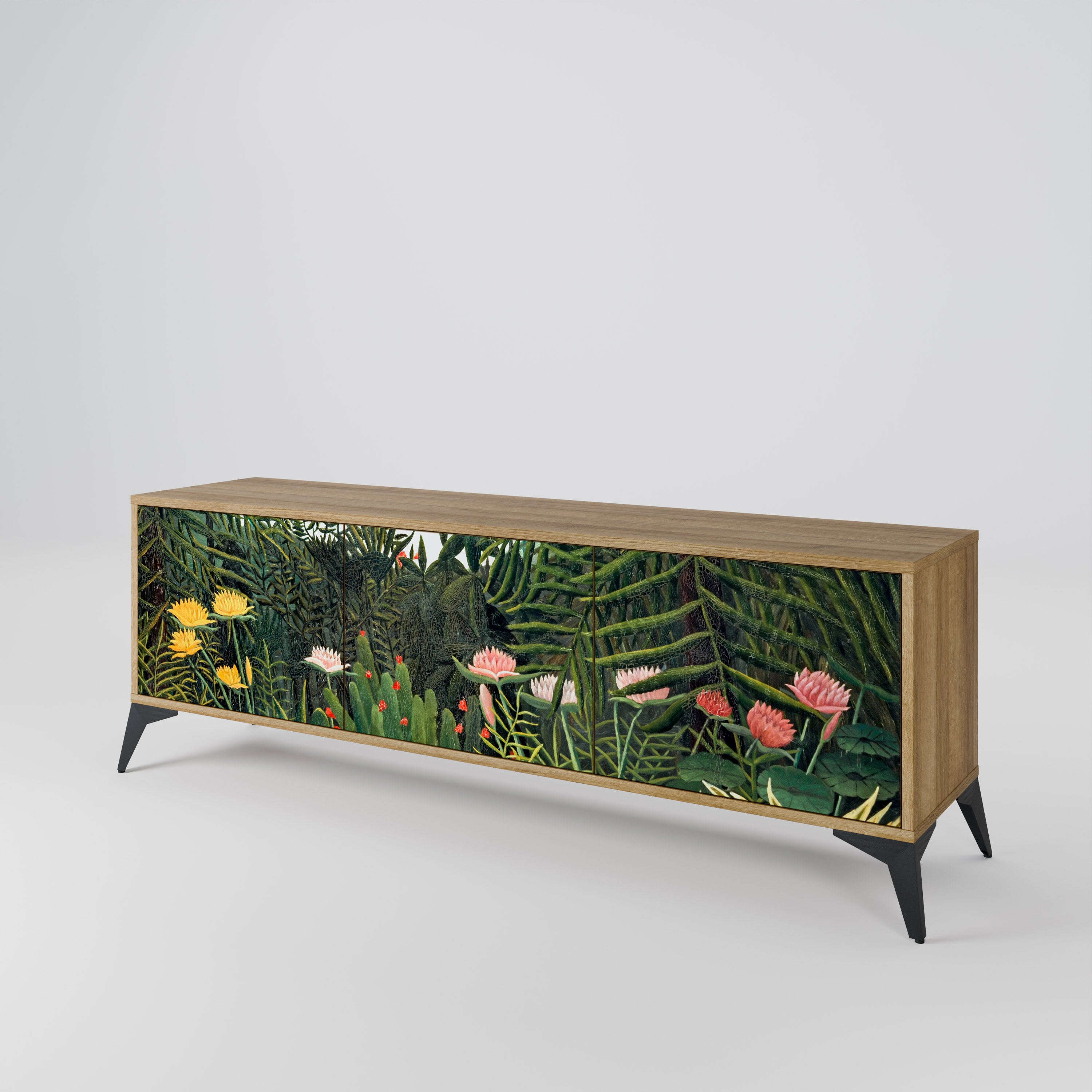 VIRGIN FOREST WITH SUNSET 3-Door TV Cabinet